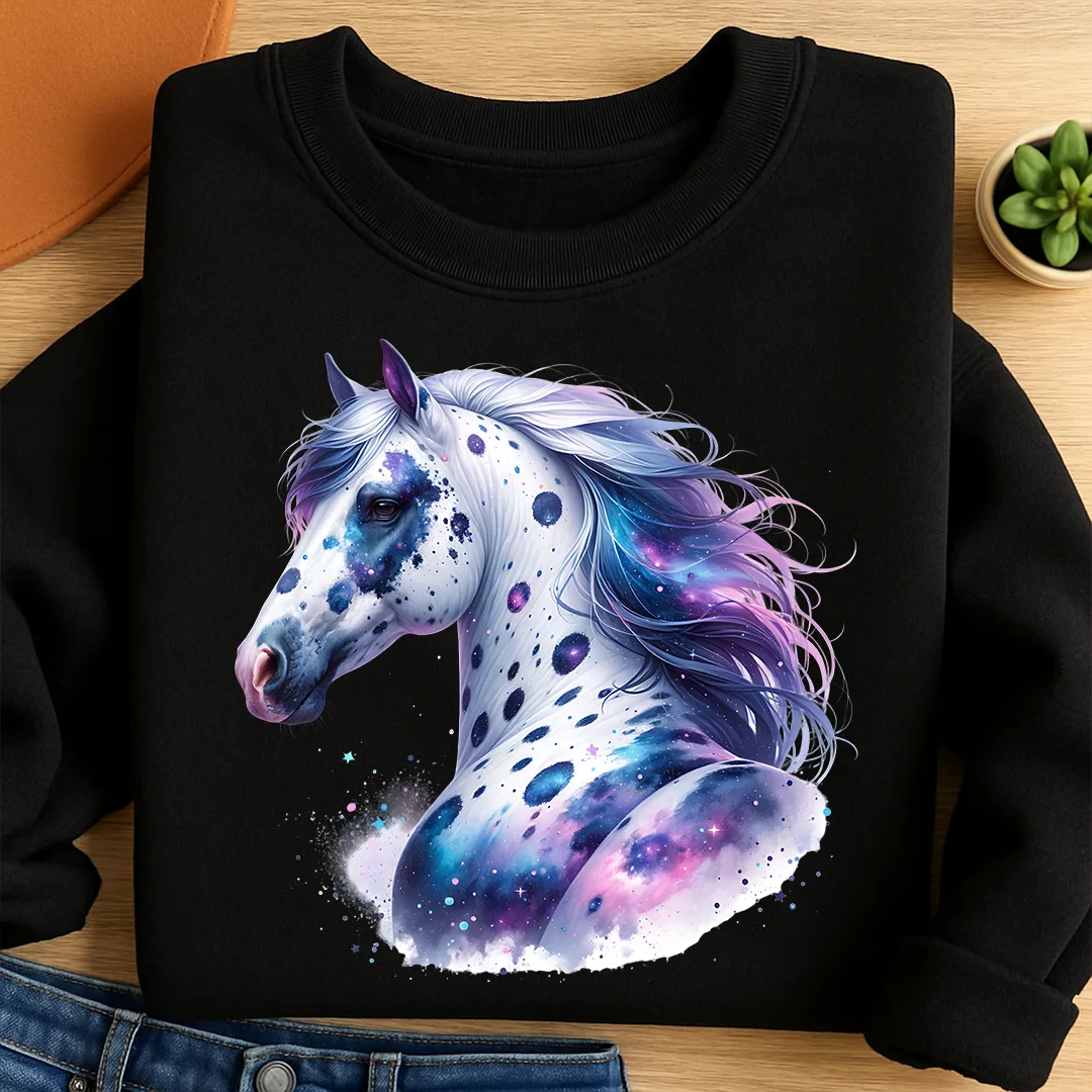 Bügelbild Galaxie Pferd Pünktchen