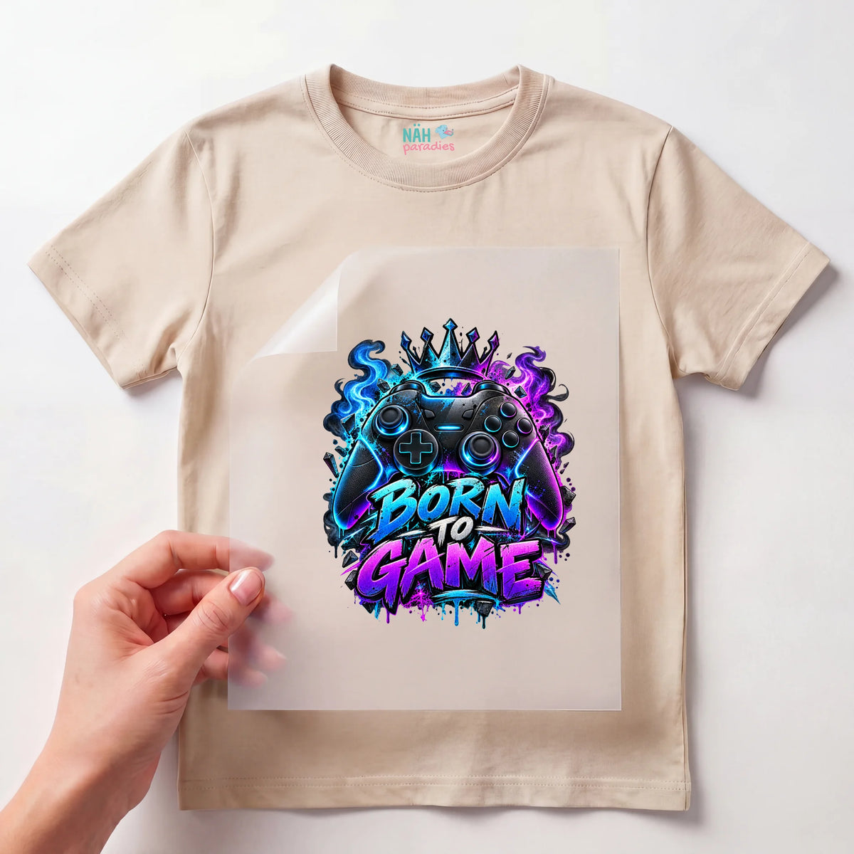 Bügelbild Gamer Controller Born To Game