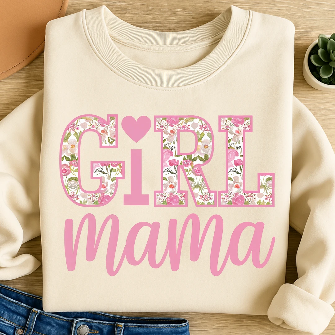 Bügelbild Girl Mama