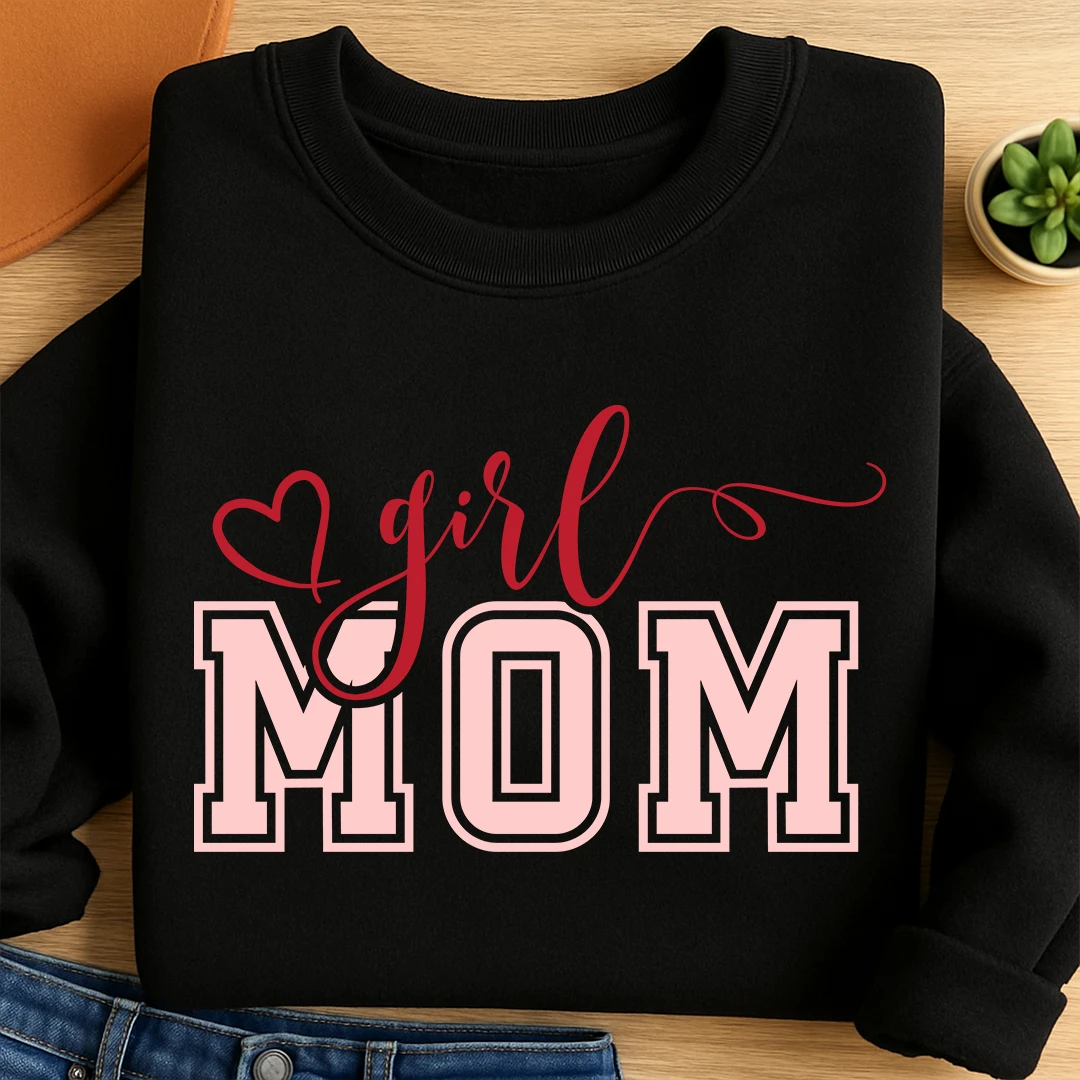 Bügelbild Girl Mom