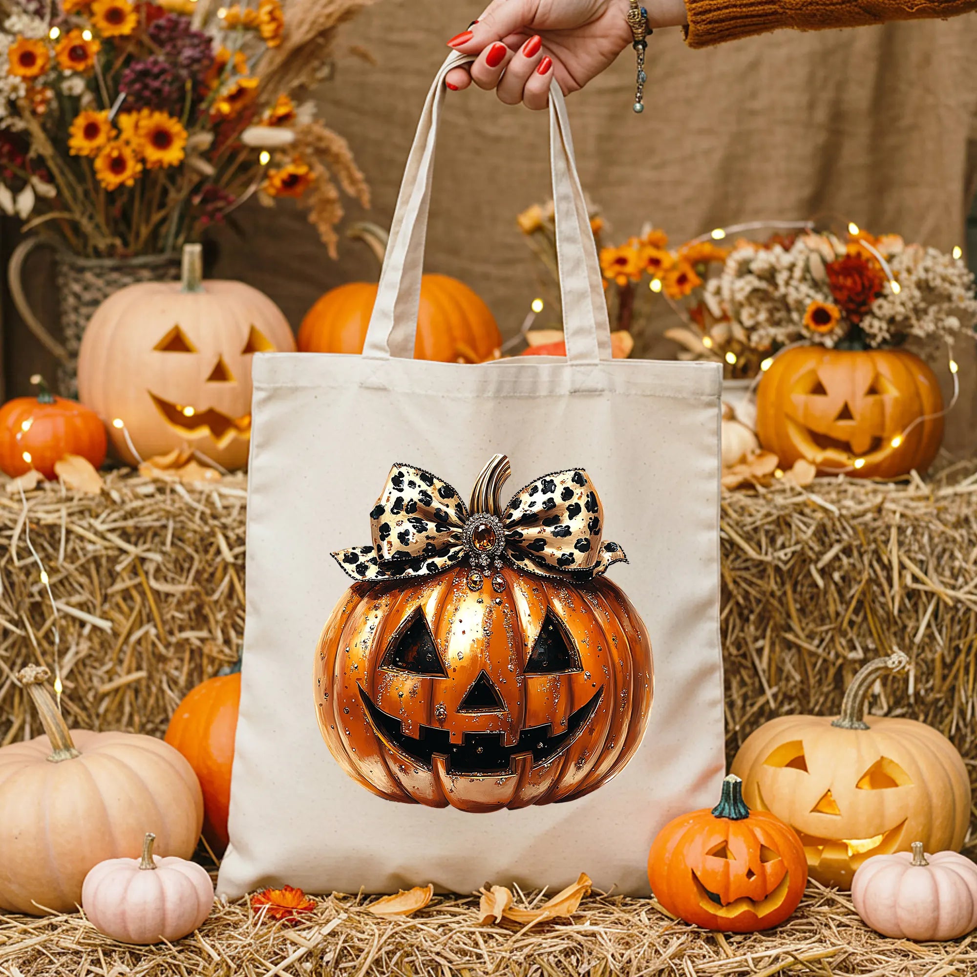 Bügelbild Glitter Pumpkin