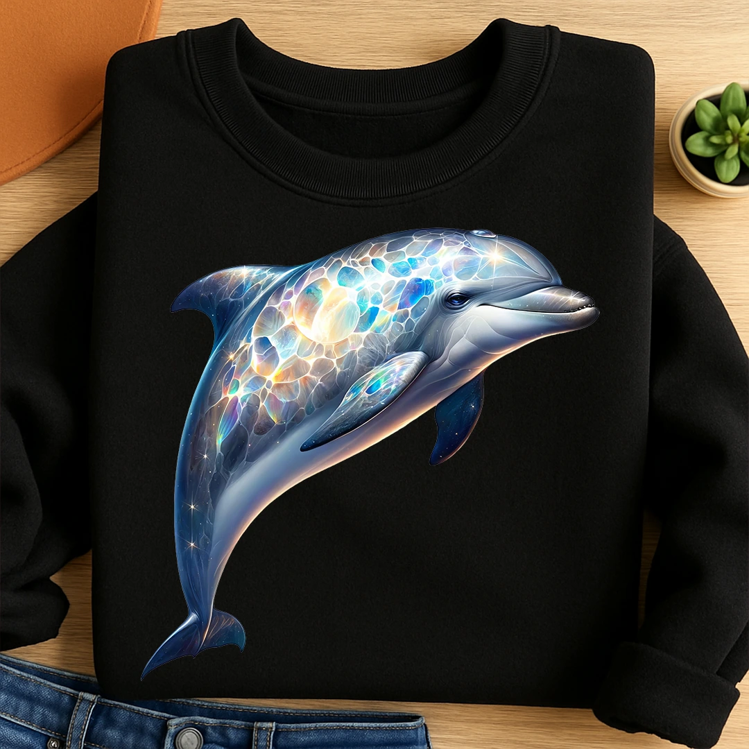Bügelbild Glitzerdelfin
