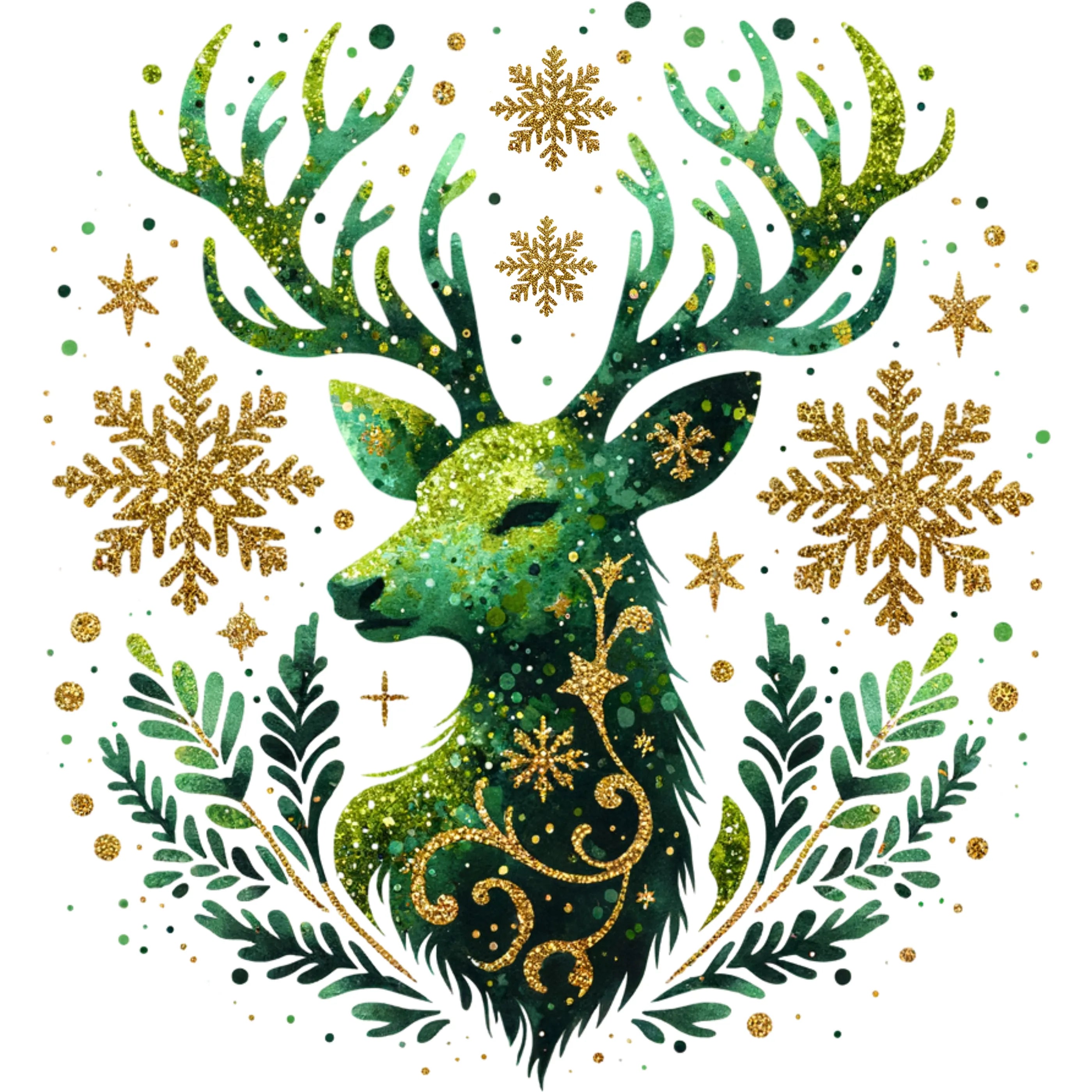 Bügelbild Goldgrüner Waldzauber