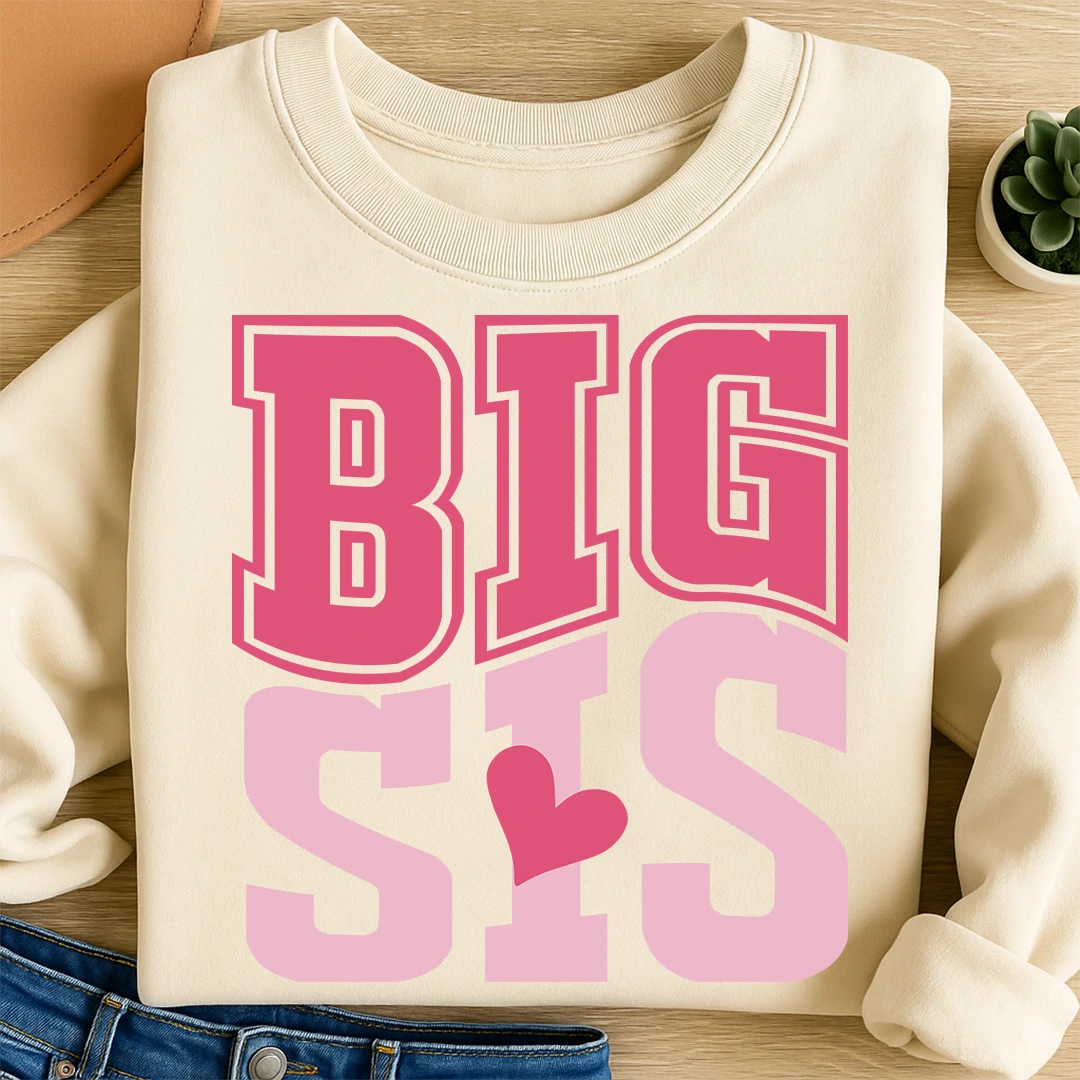 Bügelbild Große Schwester - Big Sis