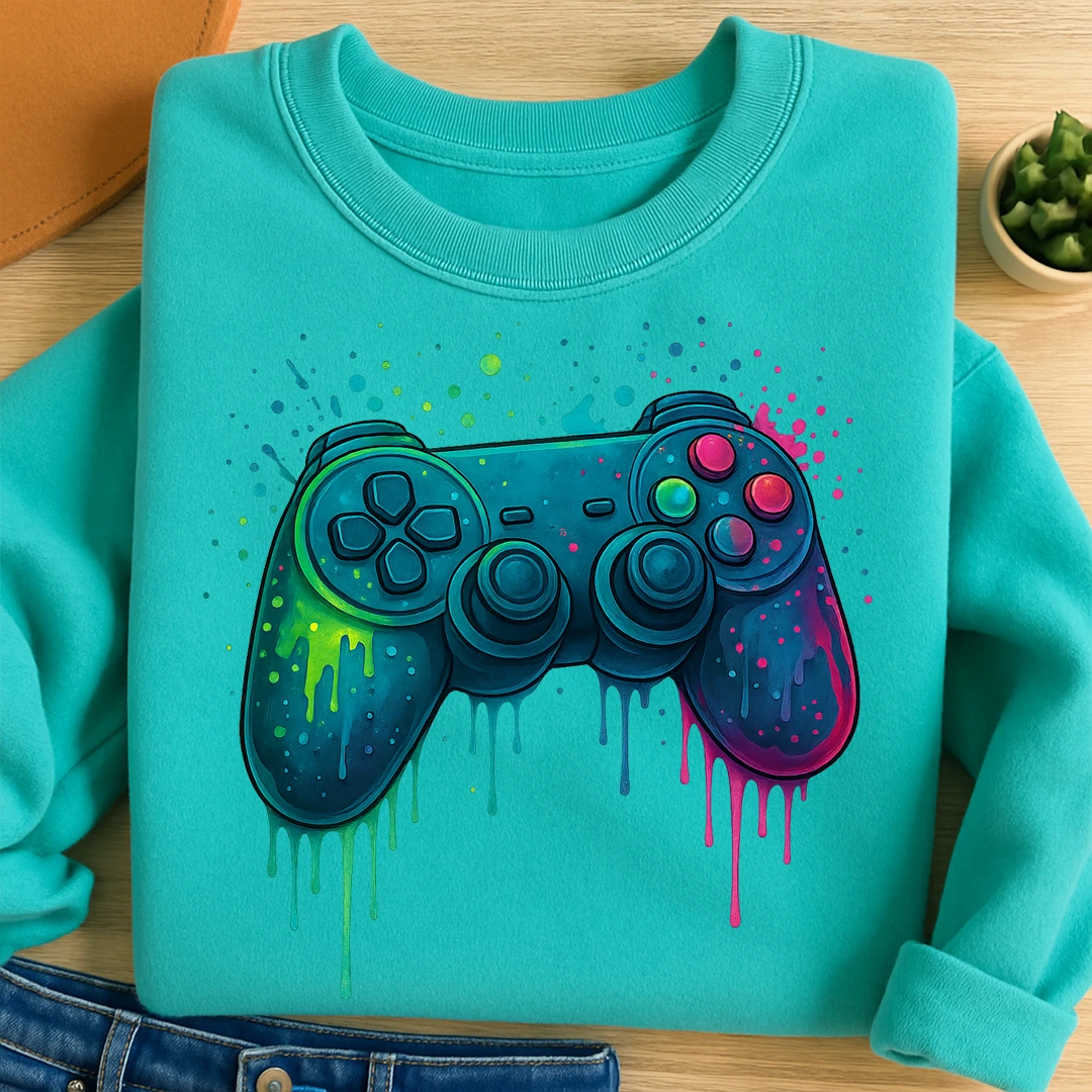 Bügelbild Grün Pinker Controller