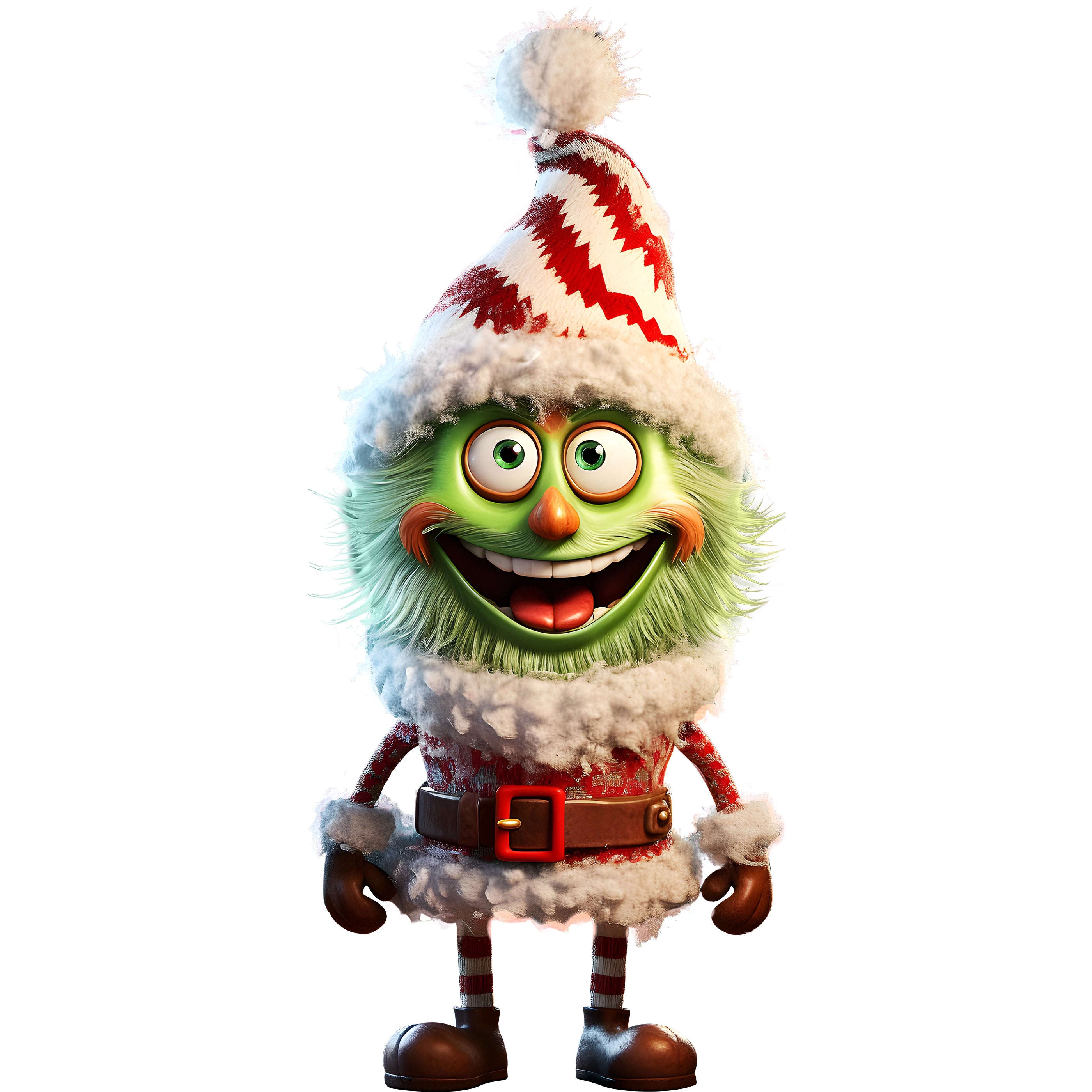 Bügelbild Grünes Weihnachts Monster