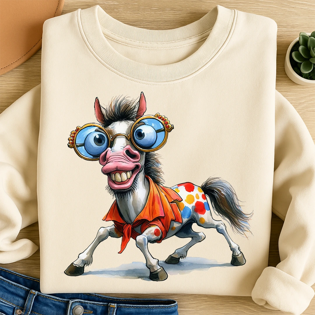 Bügelbild Gute Laune Pferd