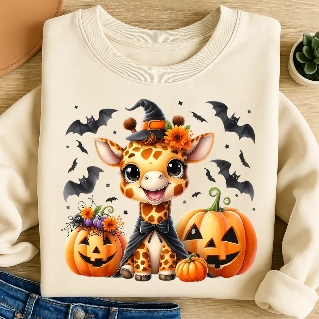 Bügelbild Halloween Giraffe Gira