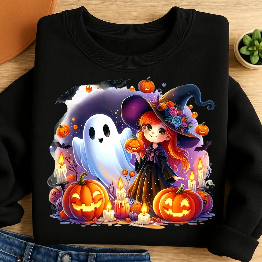 Bügelbild Halloween Hexe Fiona