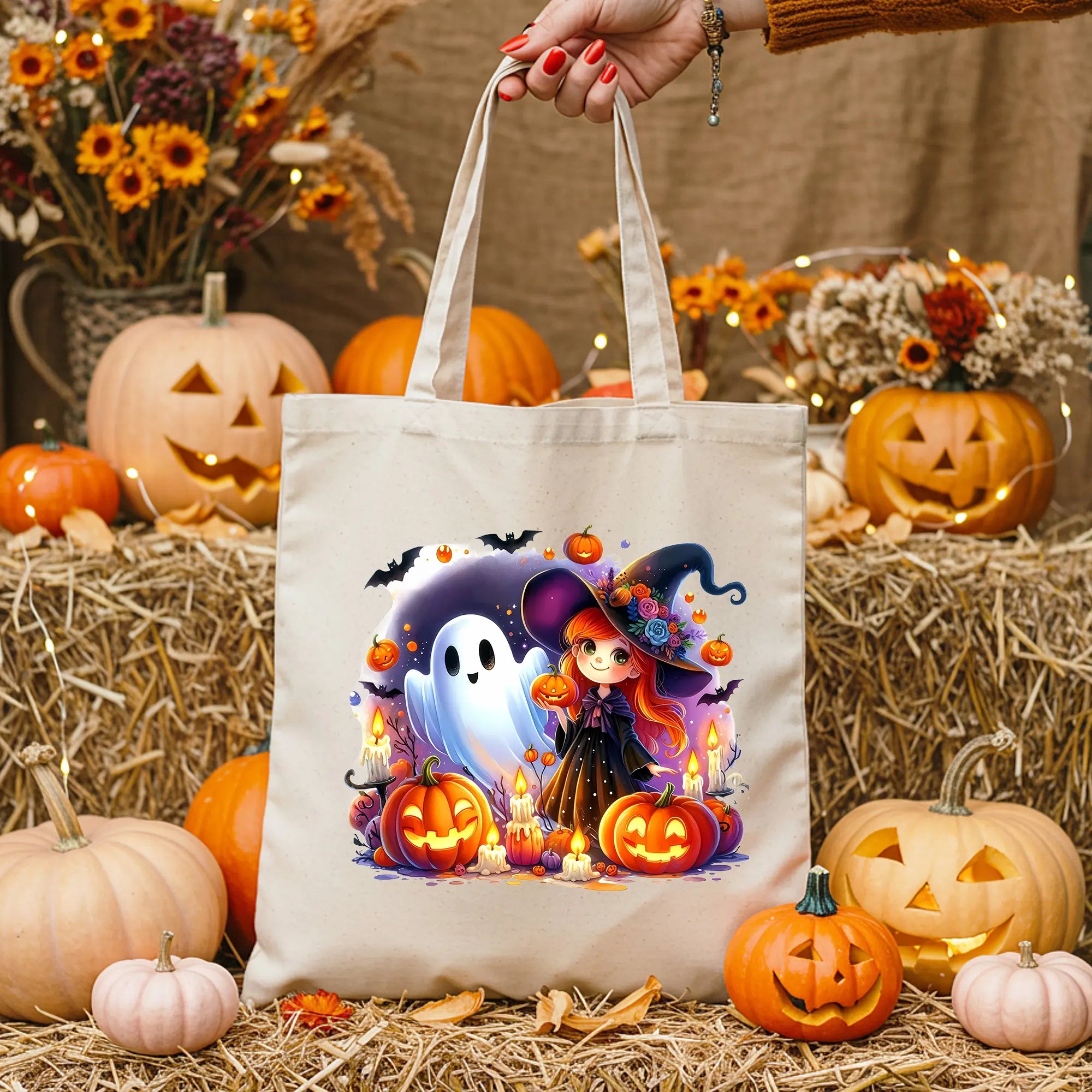 Bügelbild Halloween Hexe Fiona