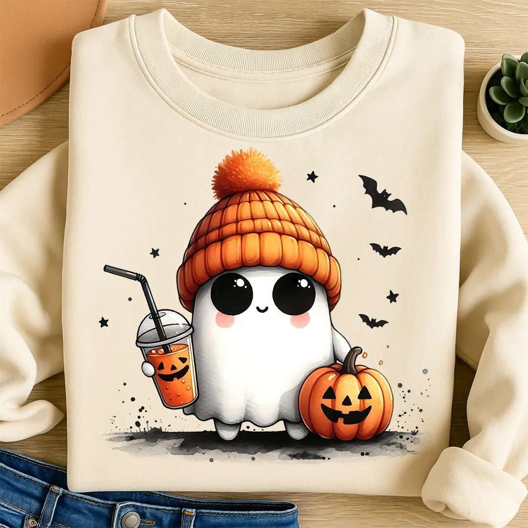Bügelbild Halloween Schlürfgeist