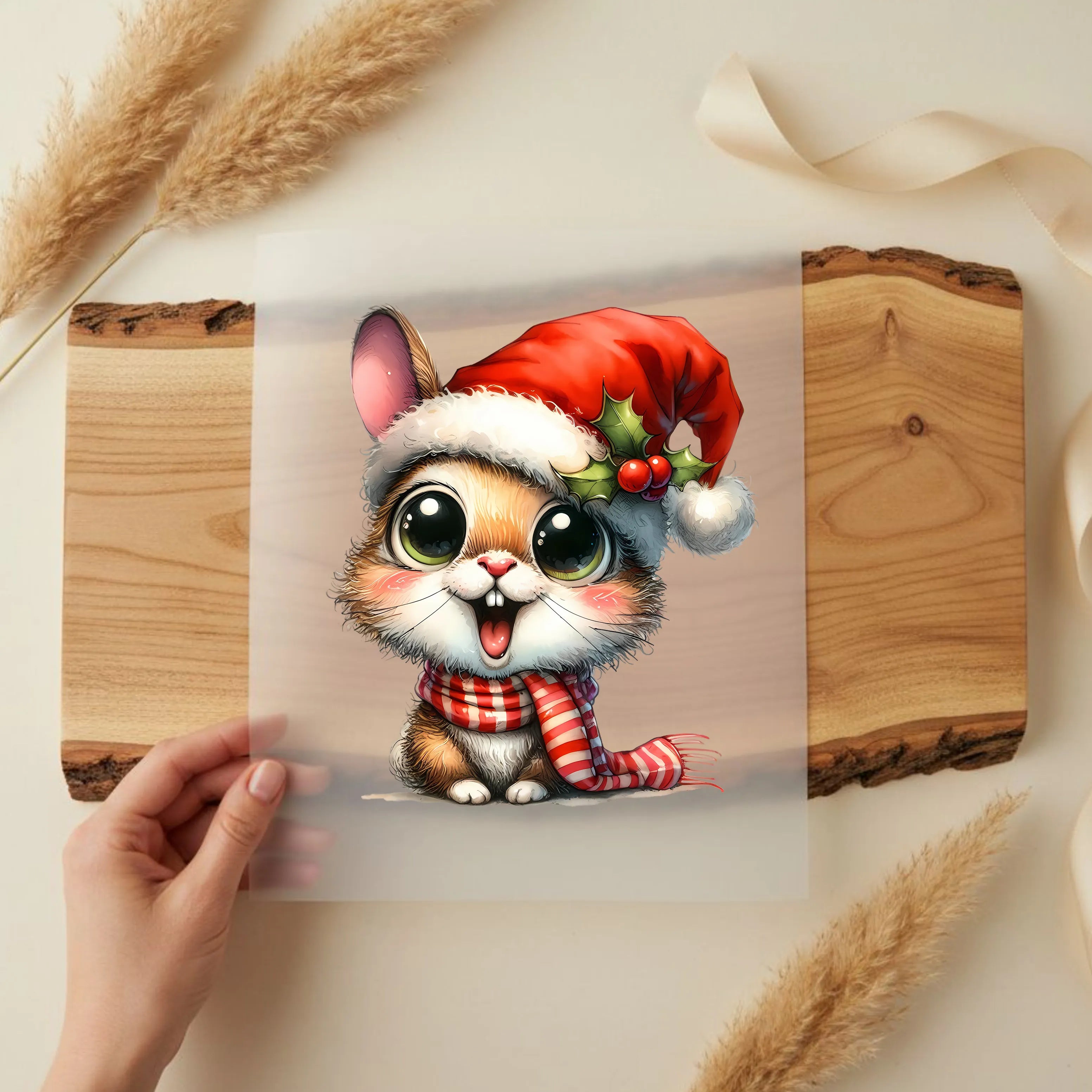 Bügelbild Hase Frostglück