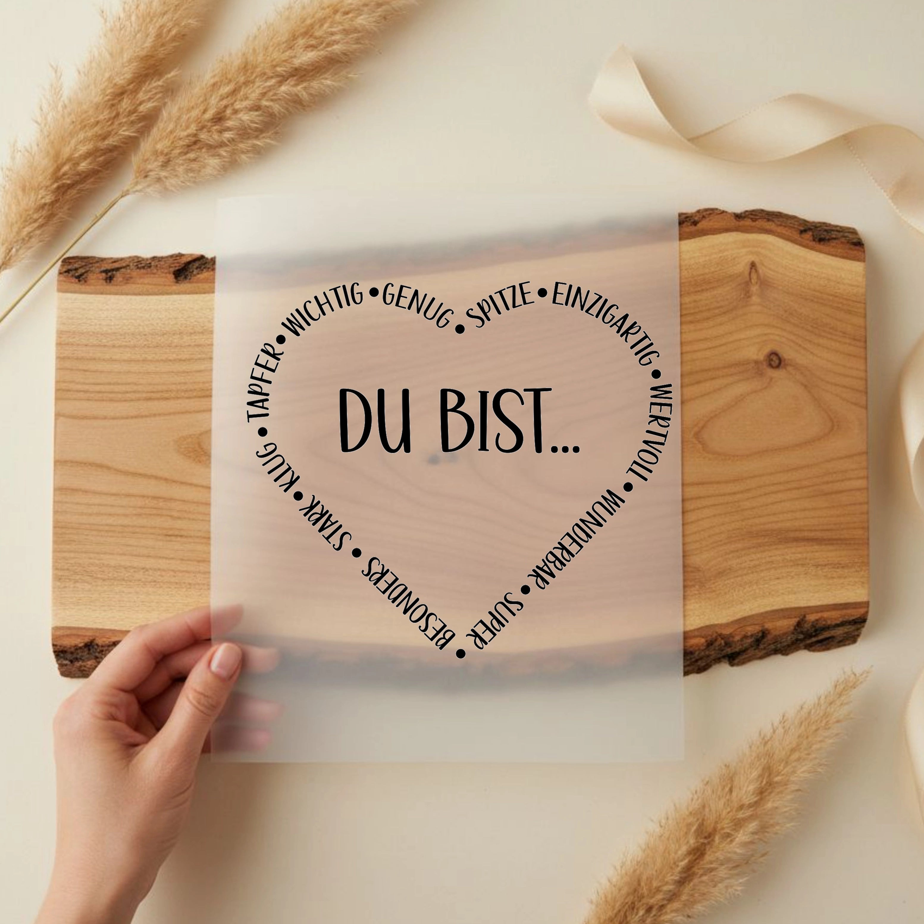 Bügelbild Herz Du Bist