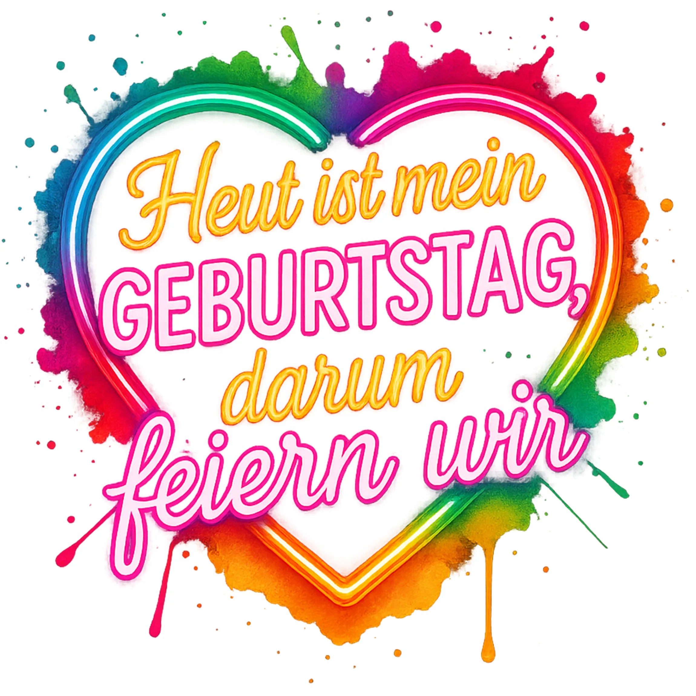 Bügelbild Heut ist mein Geburtstag - S