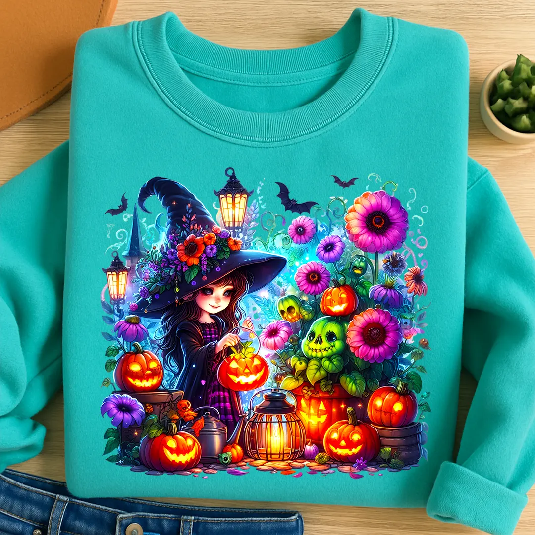 Bügelbild Hexen Garten Zauberschein