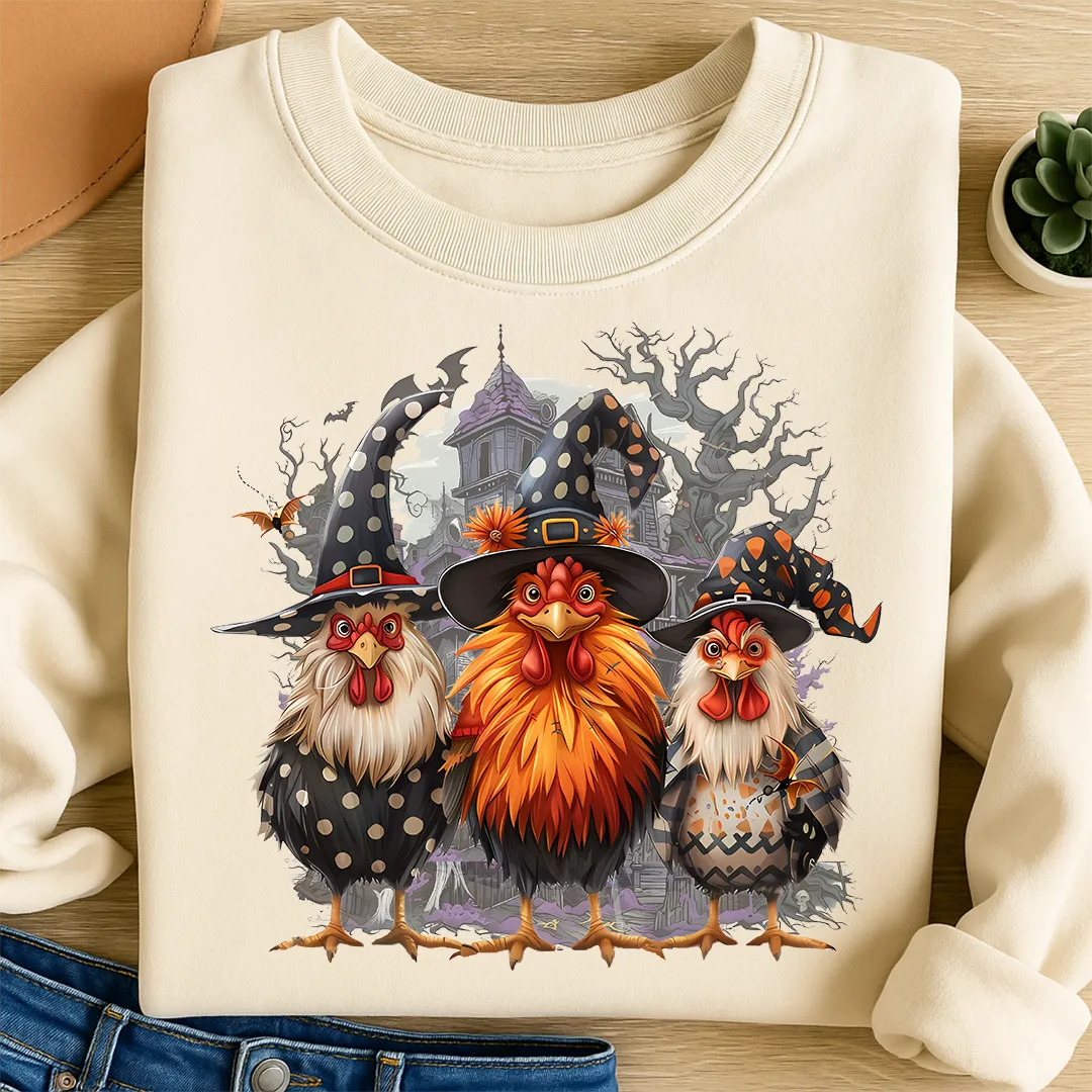 Bügelbild Hexenhühner