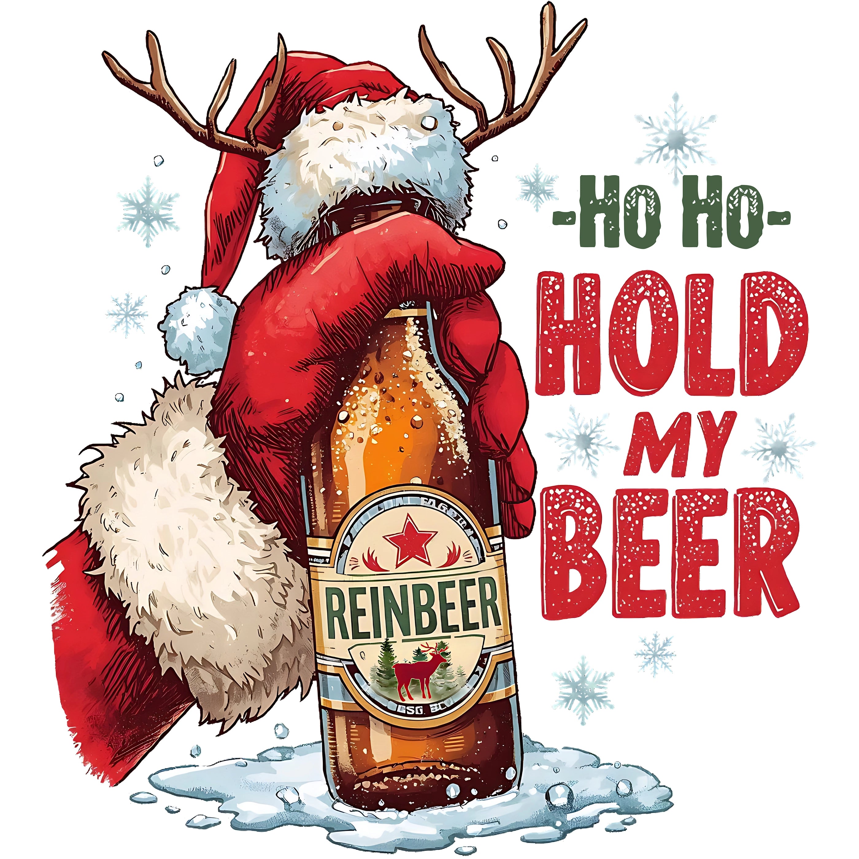 Bügelbild Ho Ho HOLD MY BEER