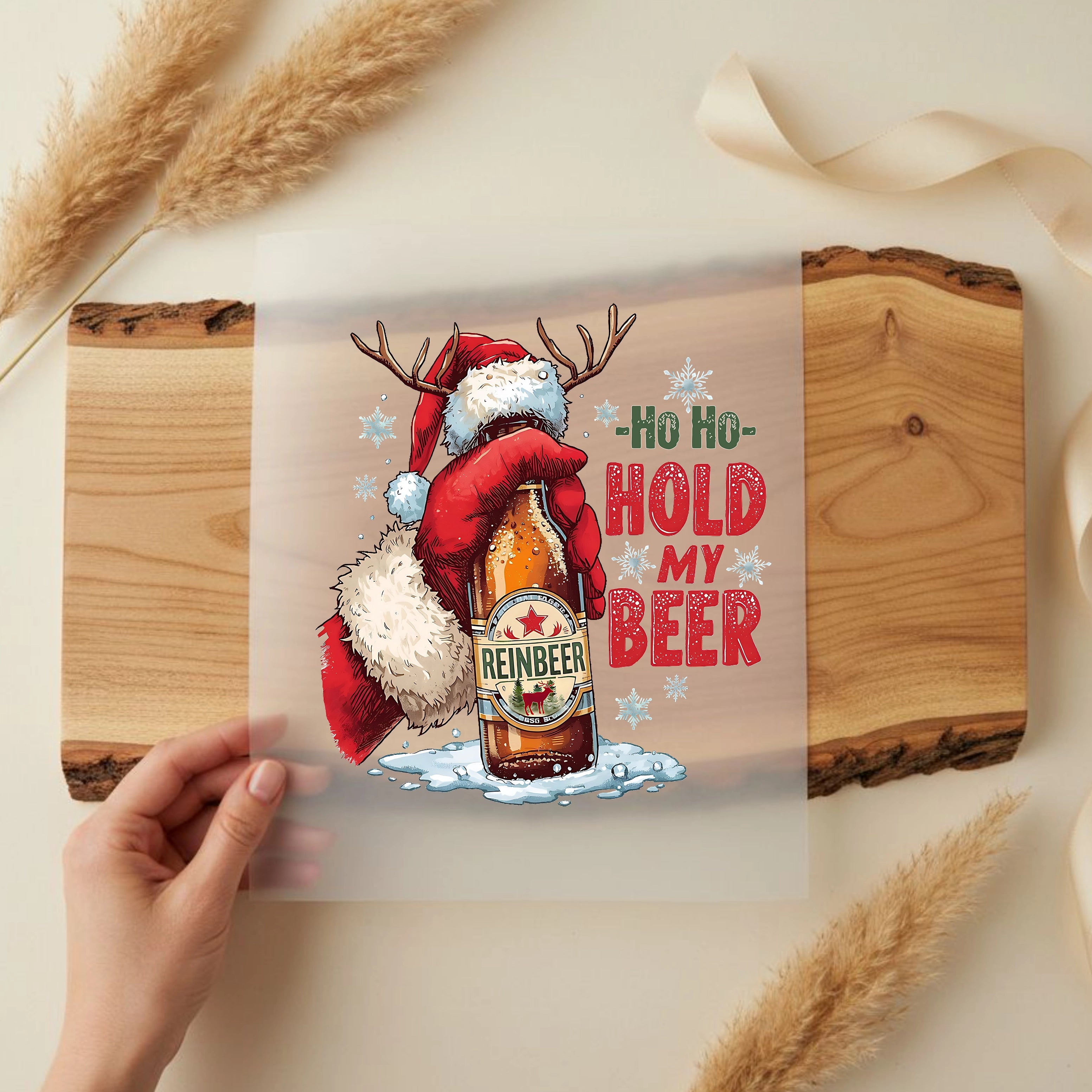 Bügelbild Ho Ho HOLD MY BEER