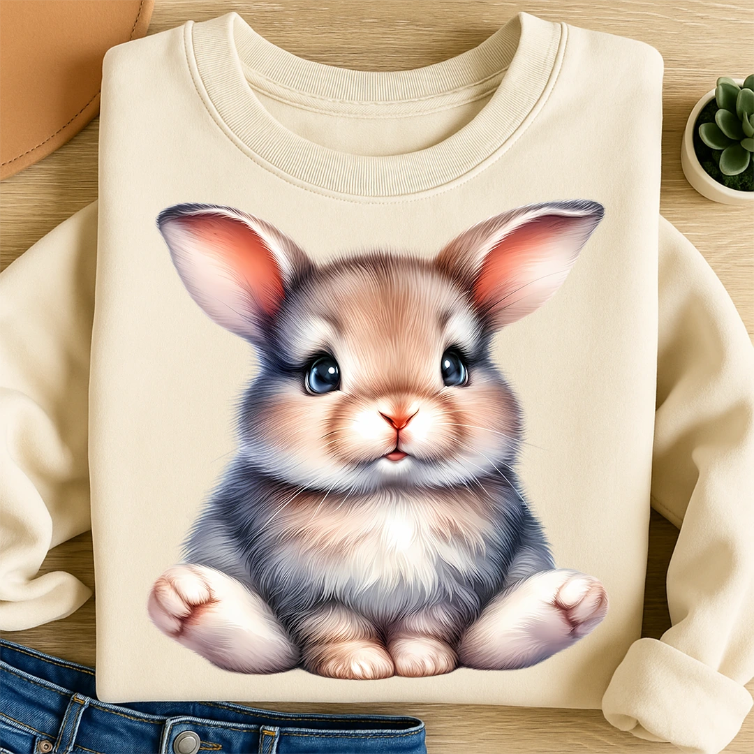 Bügelbild Hoppelhase Flauschtraum