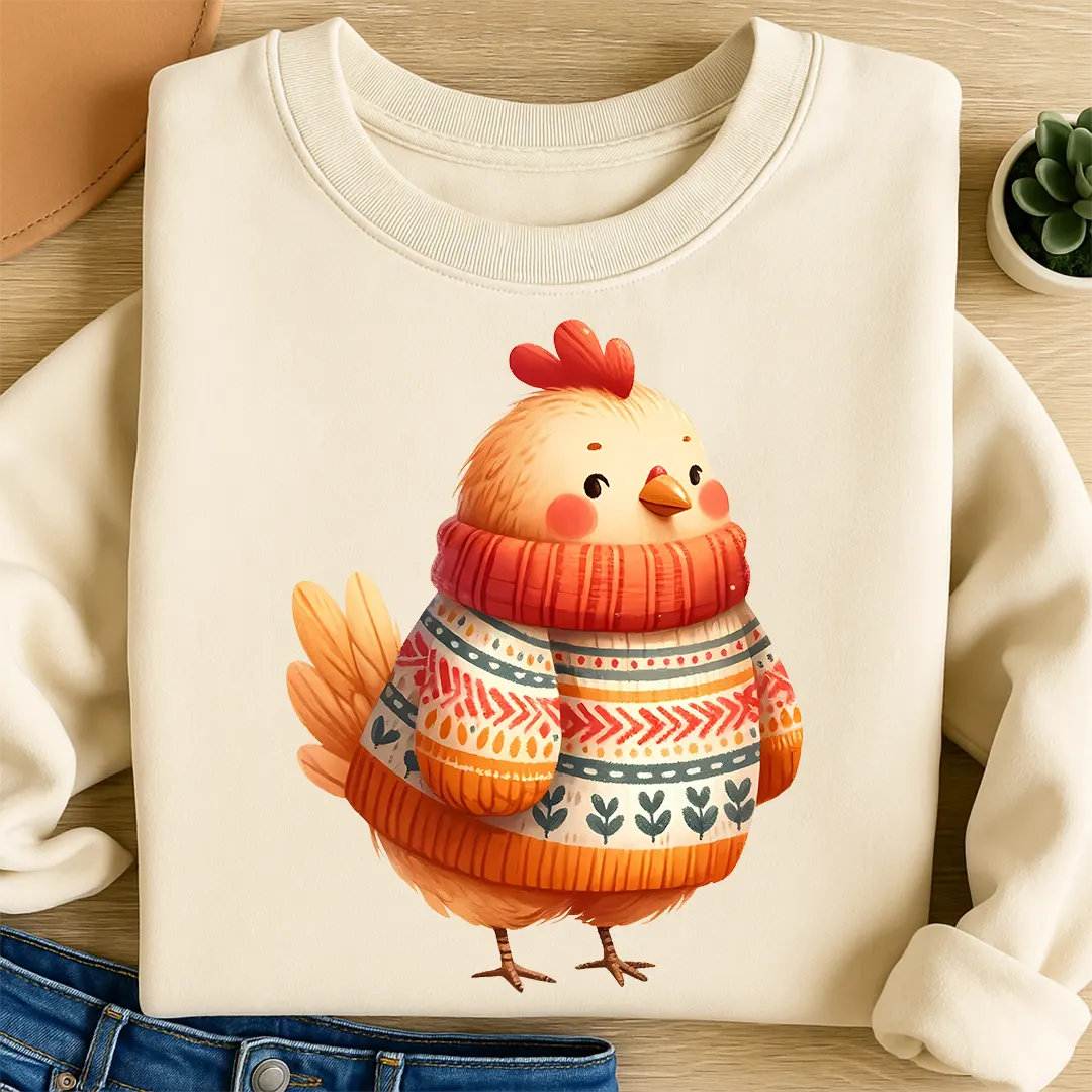 Bügelbild Huhn Herbstfreundin