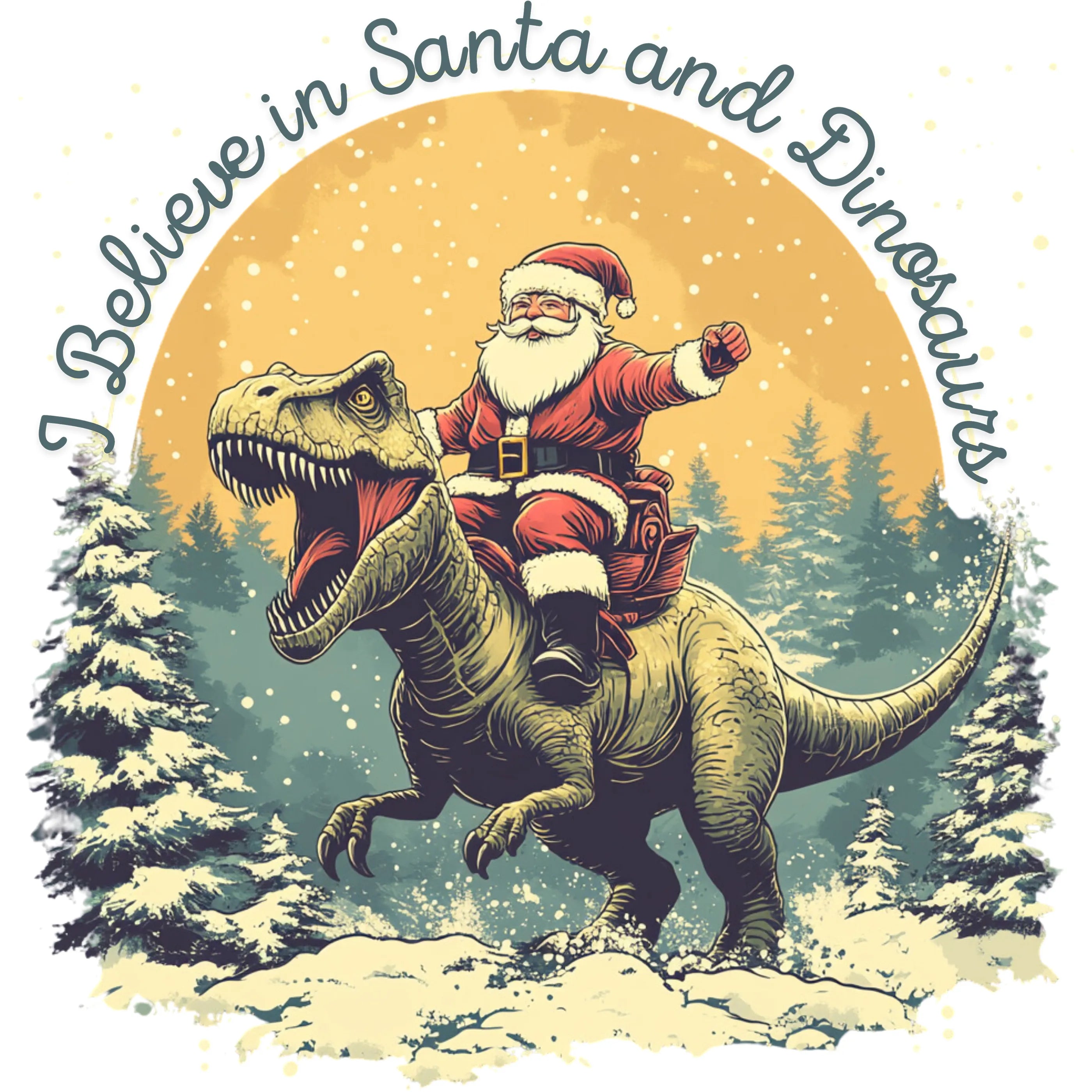 Bügelbild I belive in Dinosaurs