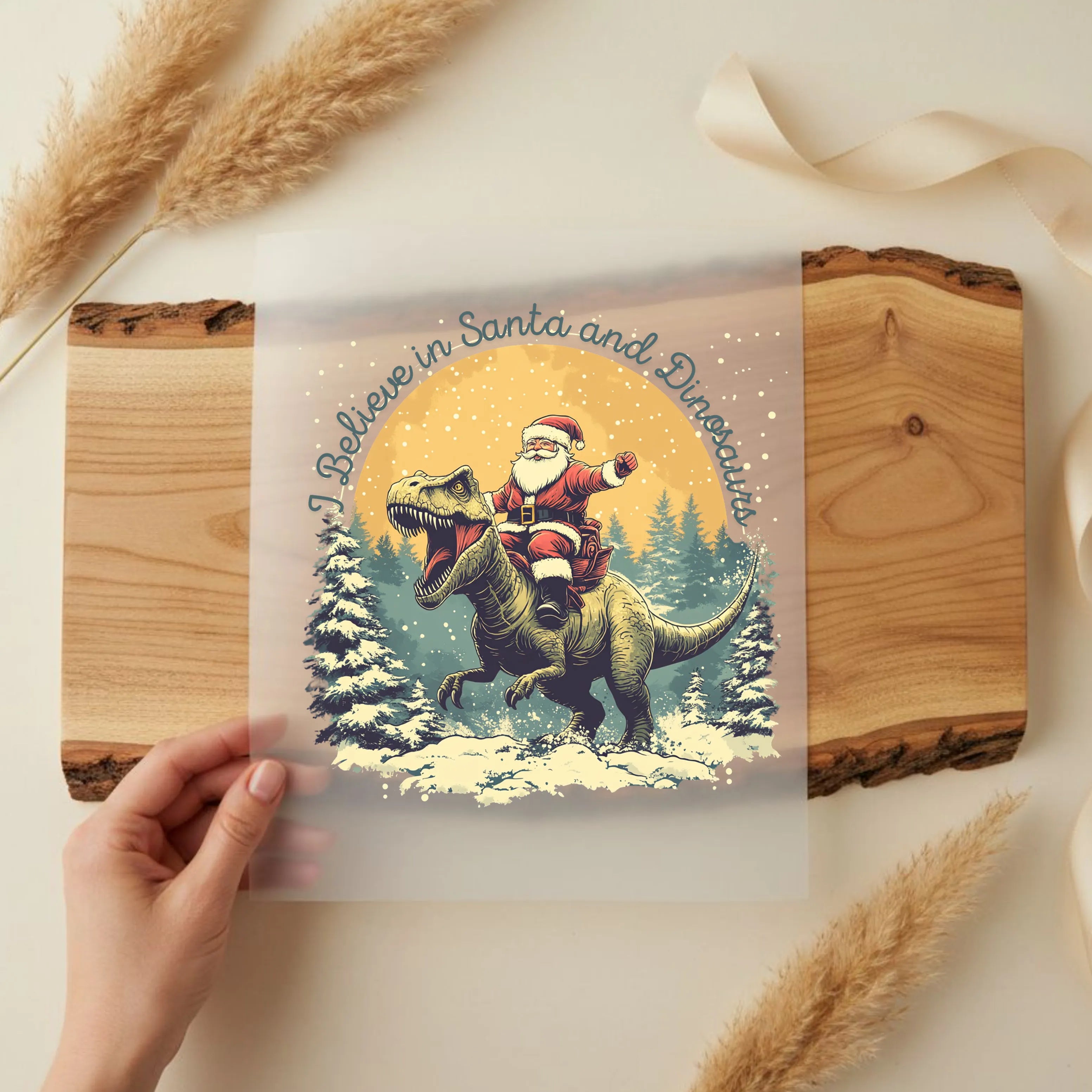 Bügelbild I belive in Dinosaurs