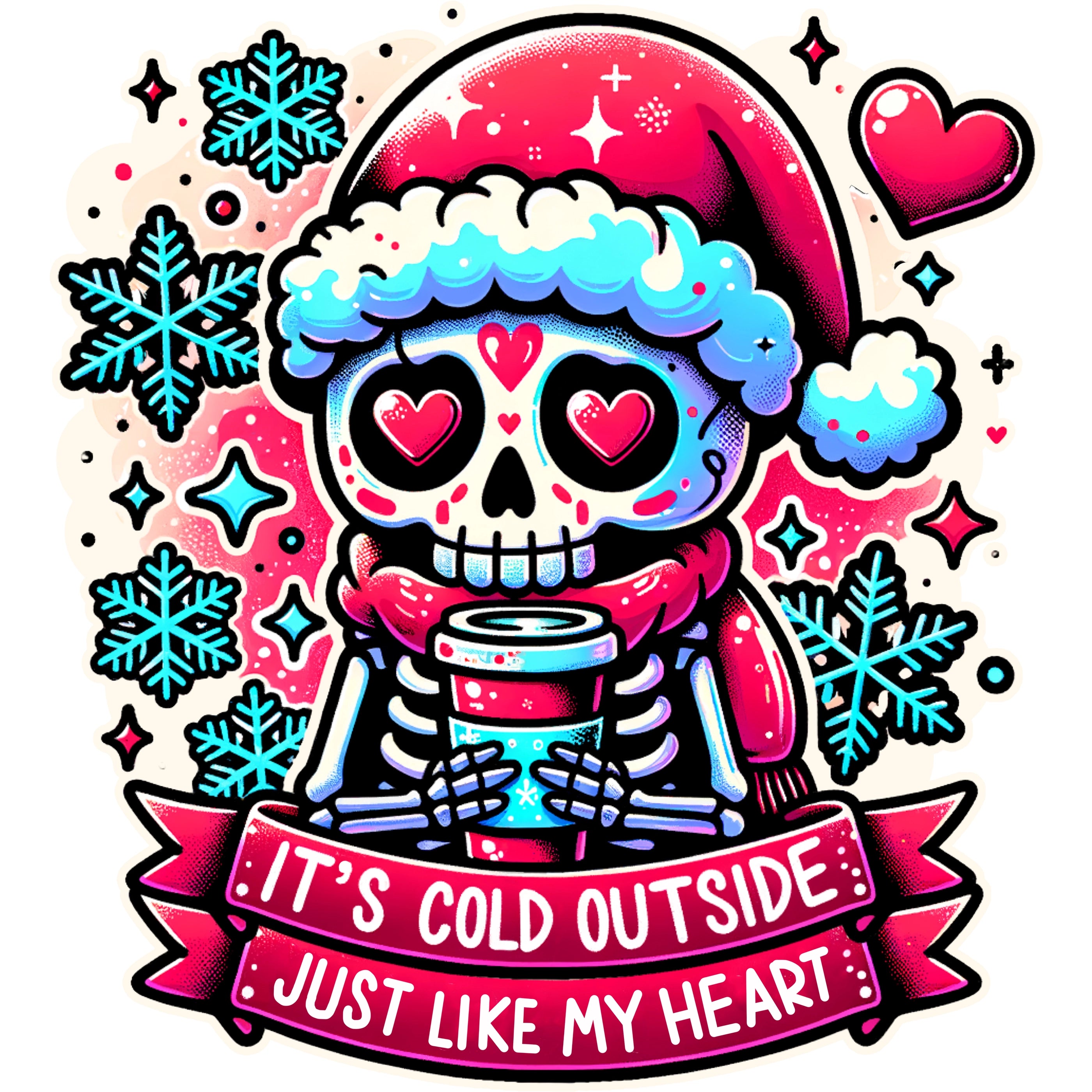 Bügelbild its cold outside just like my heart