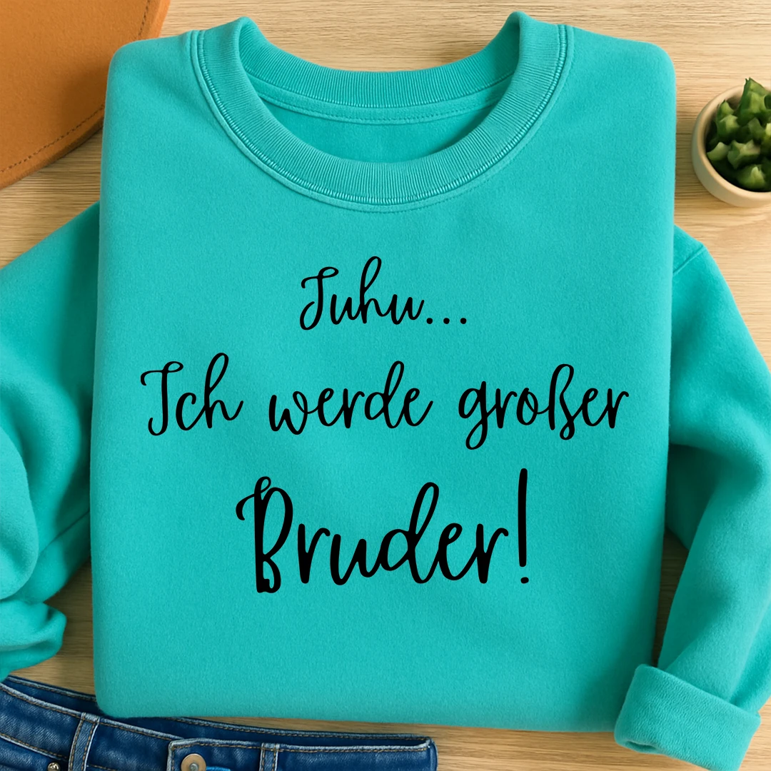 Bügelbild Juhu ich werde großer Bruder