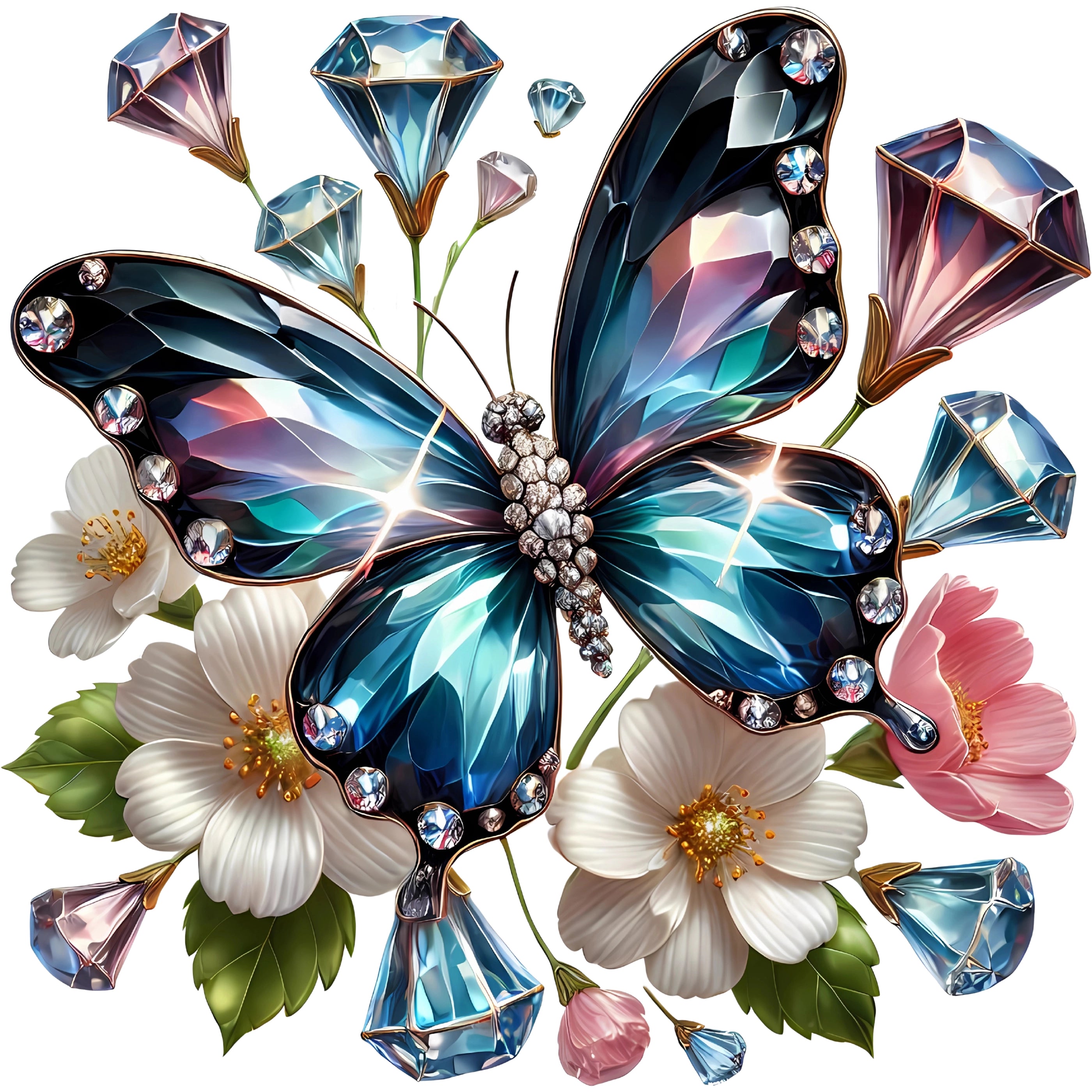 Bügelbild Juwel Schmetterling