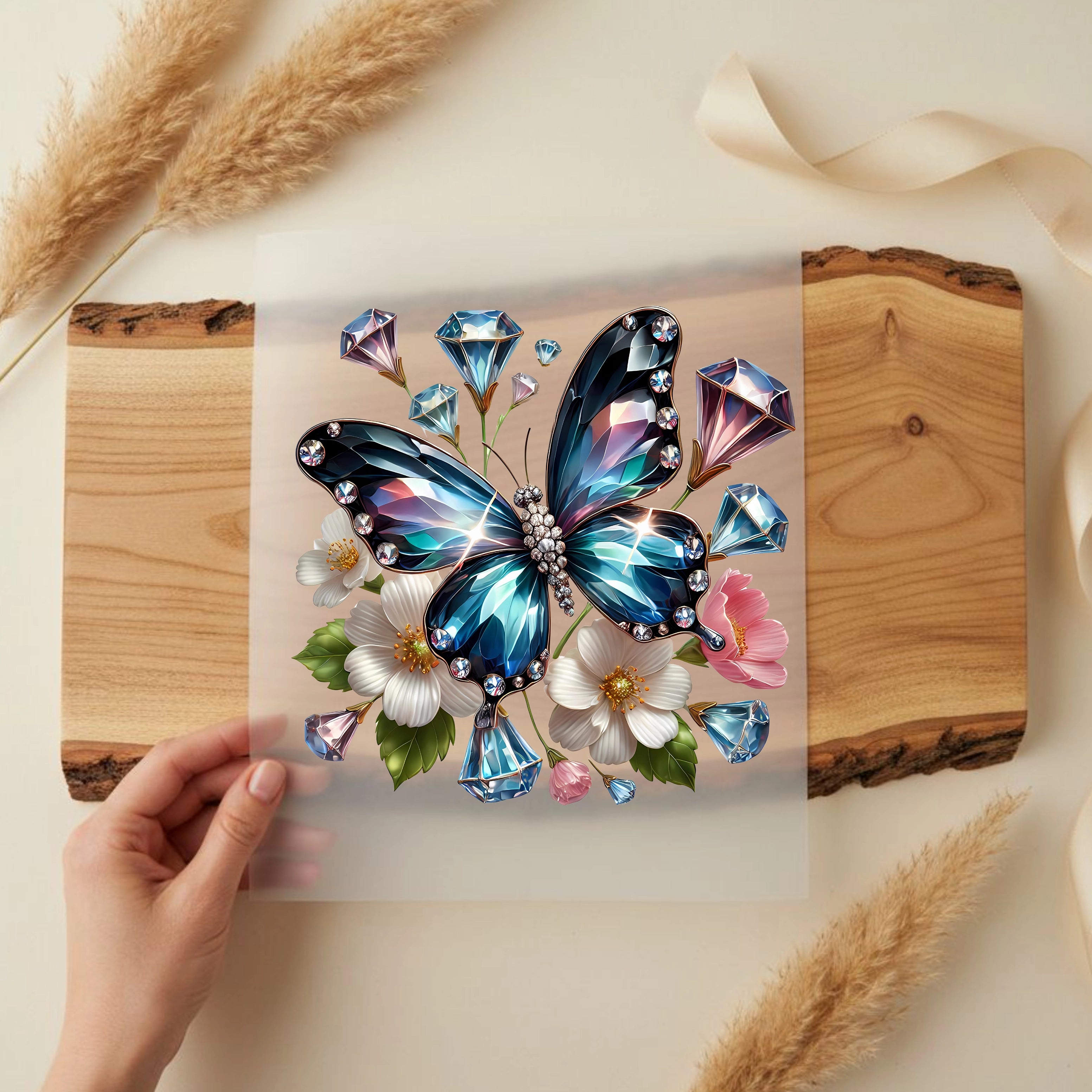 Bügelbild Juwel Schmetterling