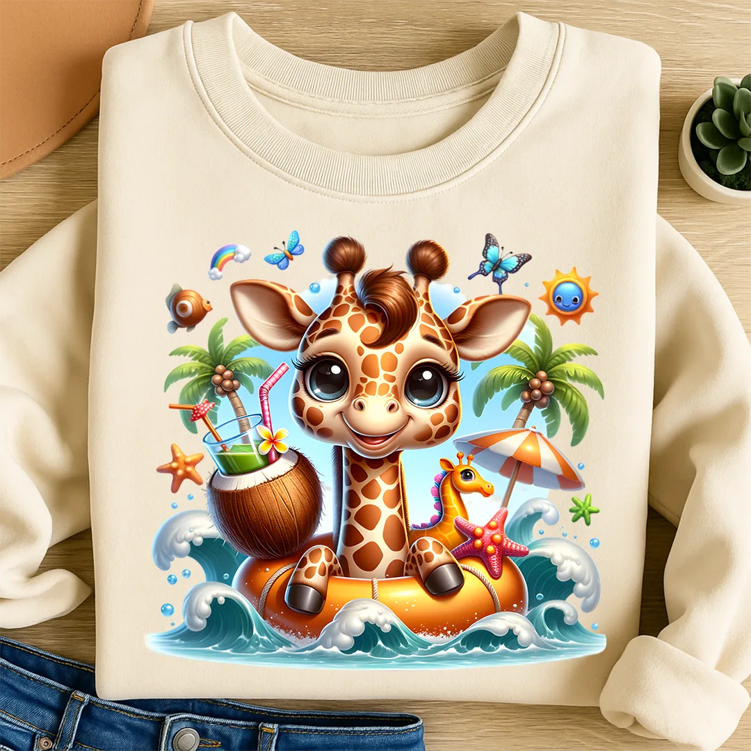 Bügelbild karibische Giraffe Bini