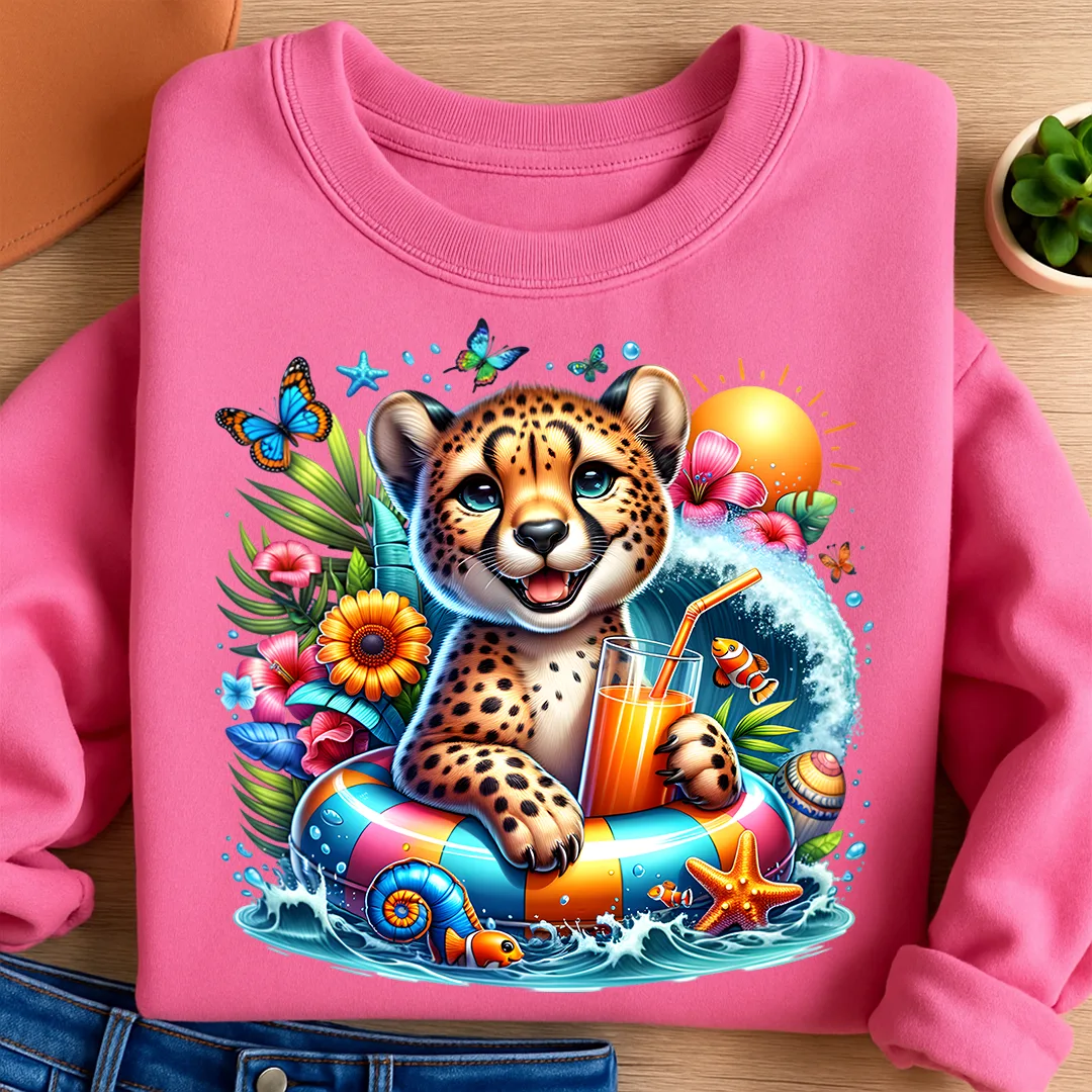 Bügelbild karibischer Leopard Schnuffel
