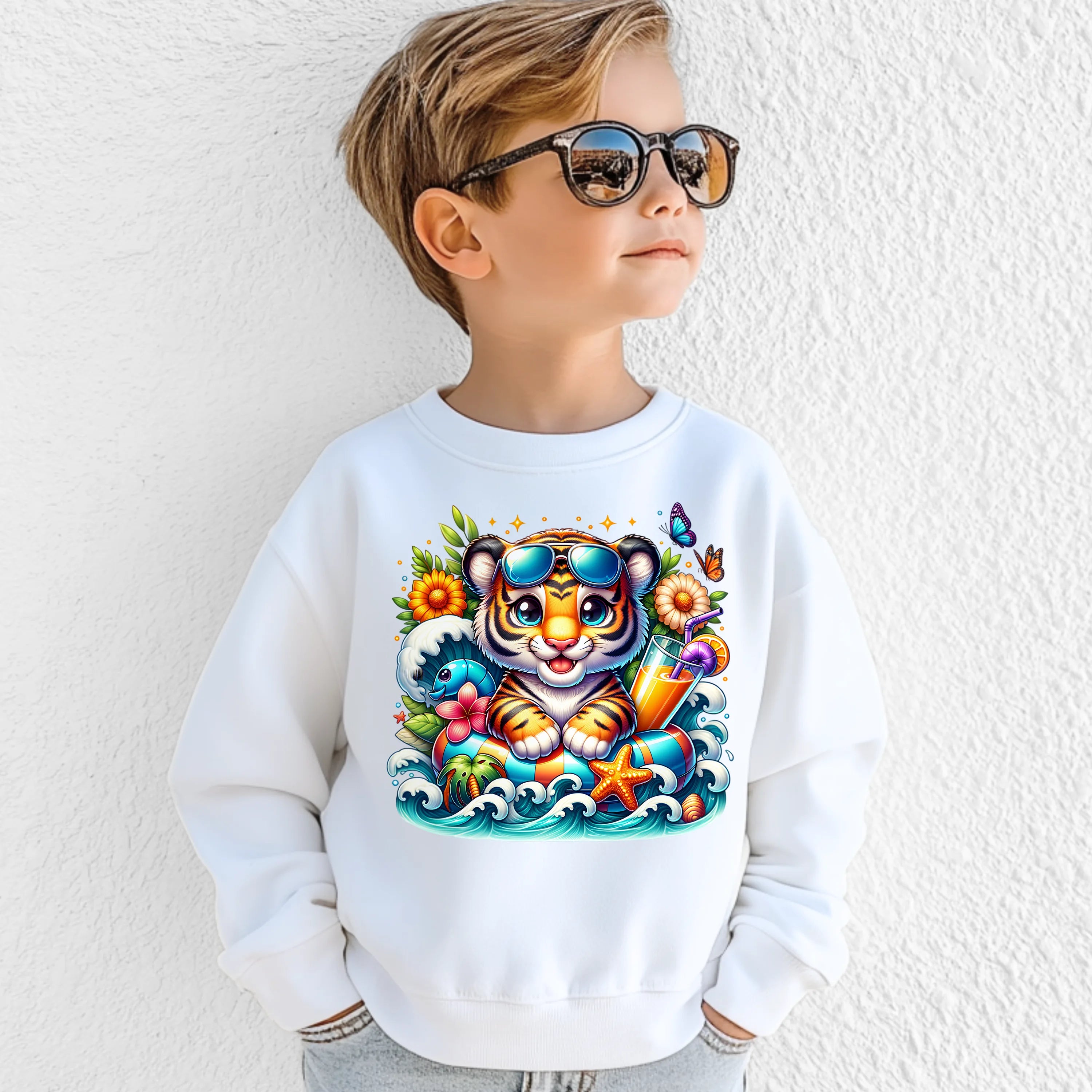 Bügelbild karibischer Tiger Zottel - S