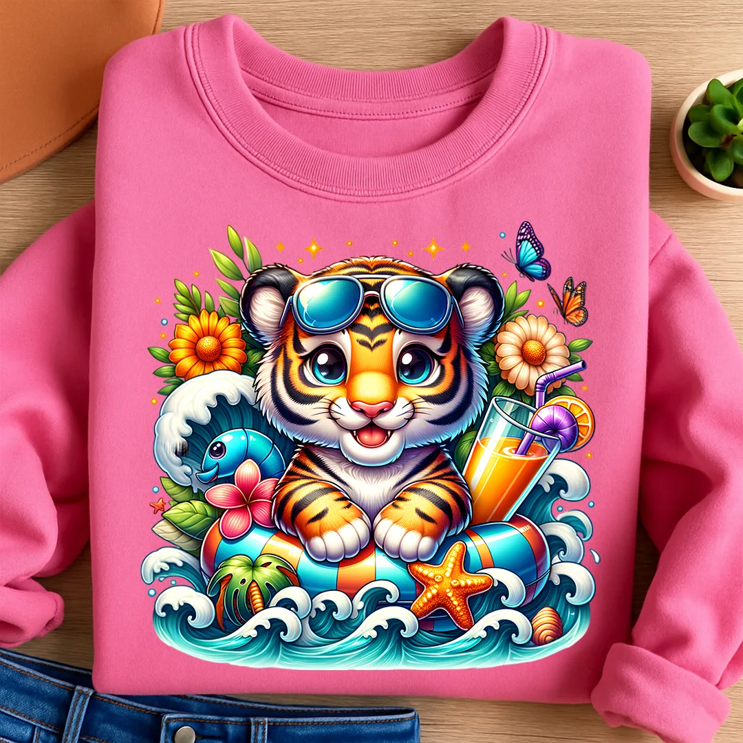 Bügelbild karibischer Tiger Zottel