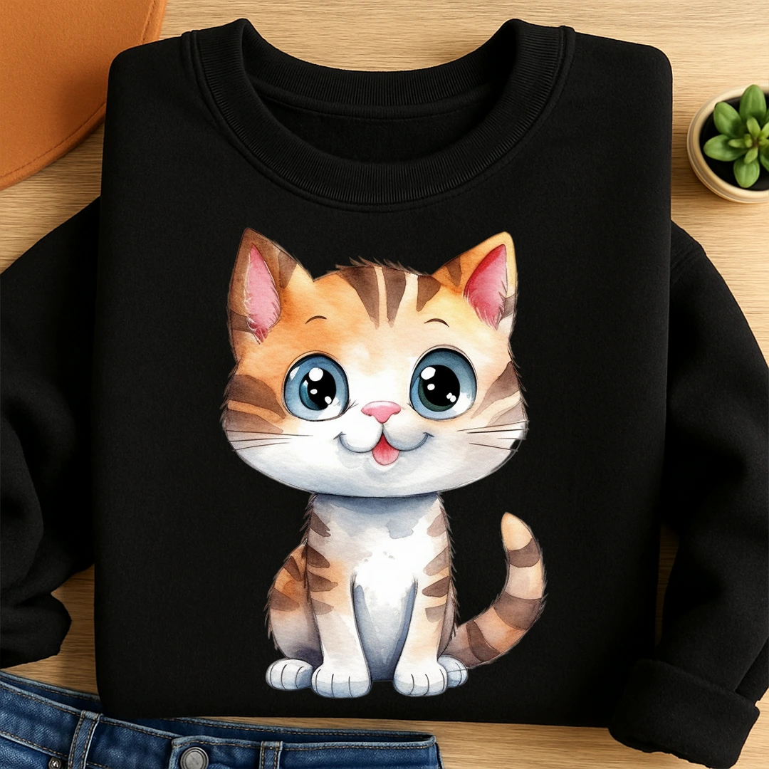 Bügelbild Katze Cleo