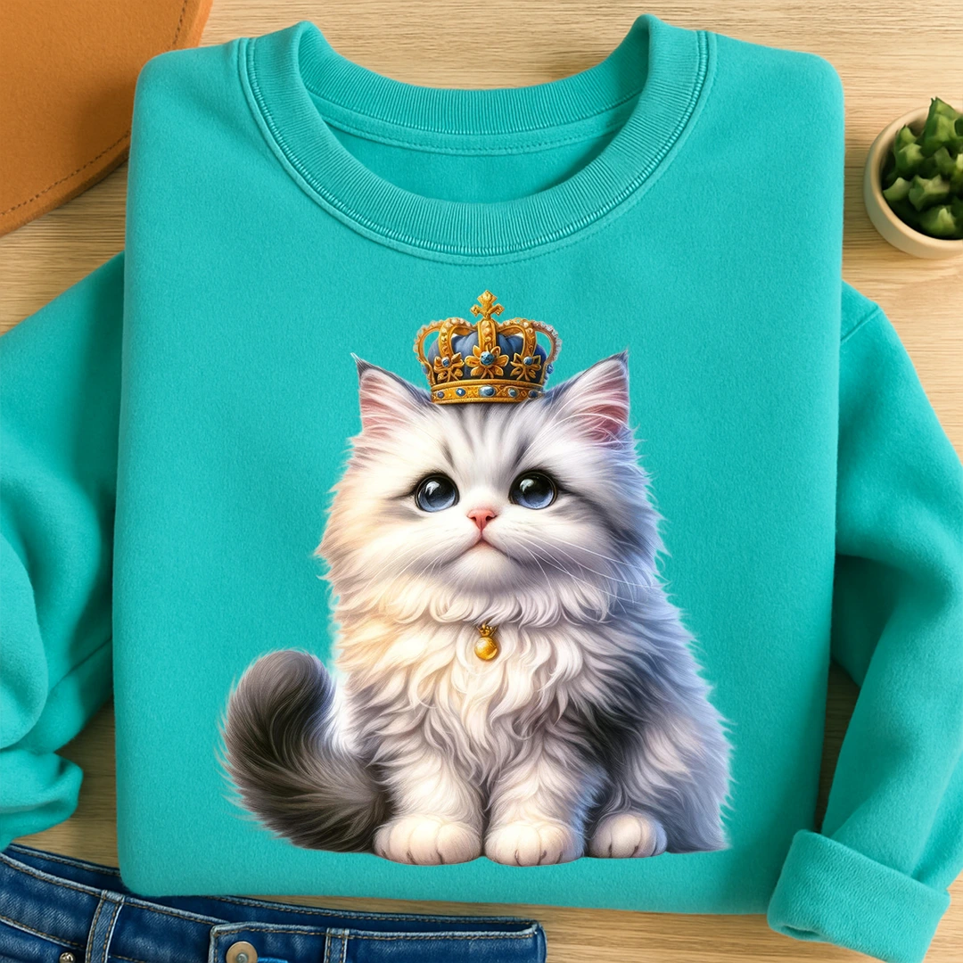 Bügelbild Katze Miezekrone