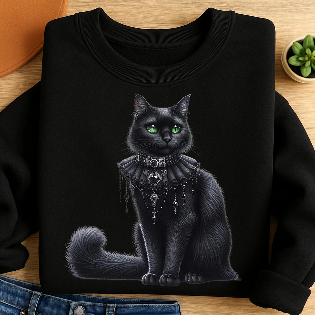 Bügelbild Katze Mitternachtswächterin