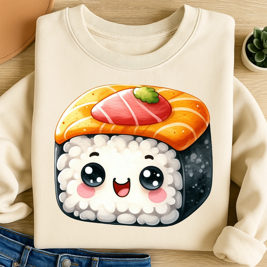 Bügelbild Kawaii Sushi Glück