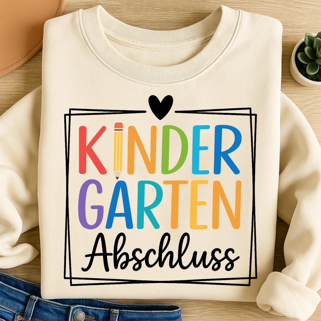 Bügelbild Kinder Garten Abschluss