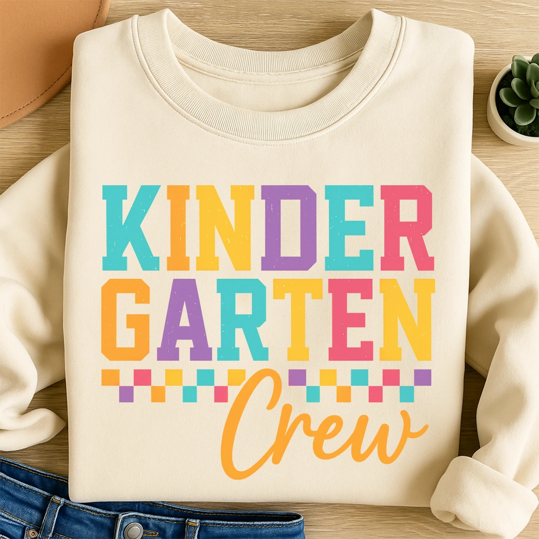Bügelbild Kinder Garten Crew