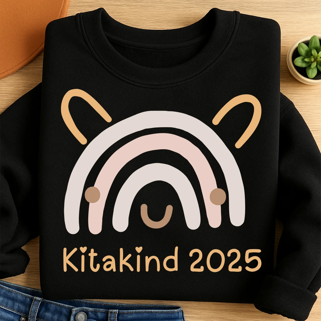 Bügelbild Kitakind 2025 Regenbogenbär