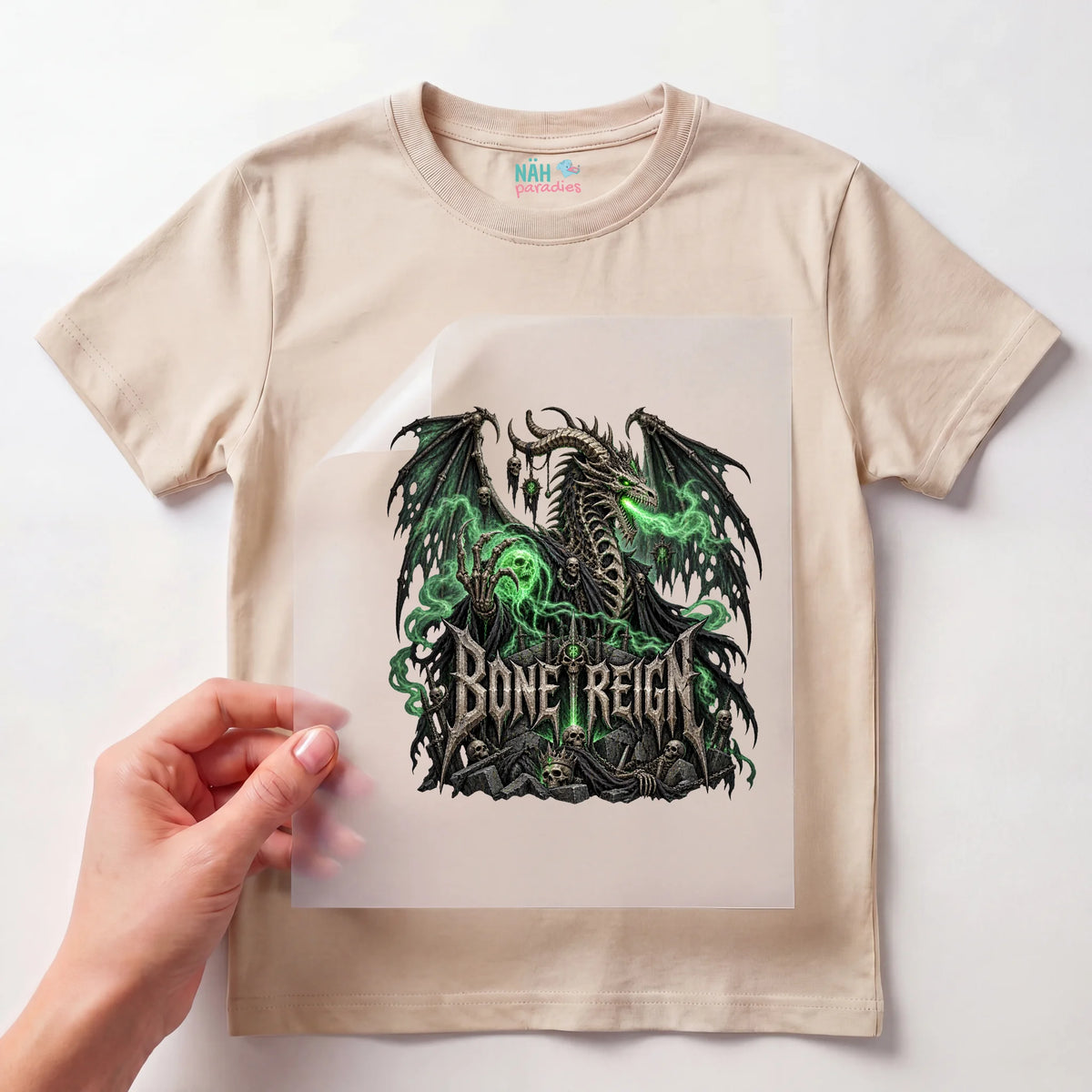 Bügelbild Knochendrache Bone Reign