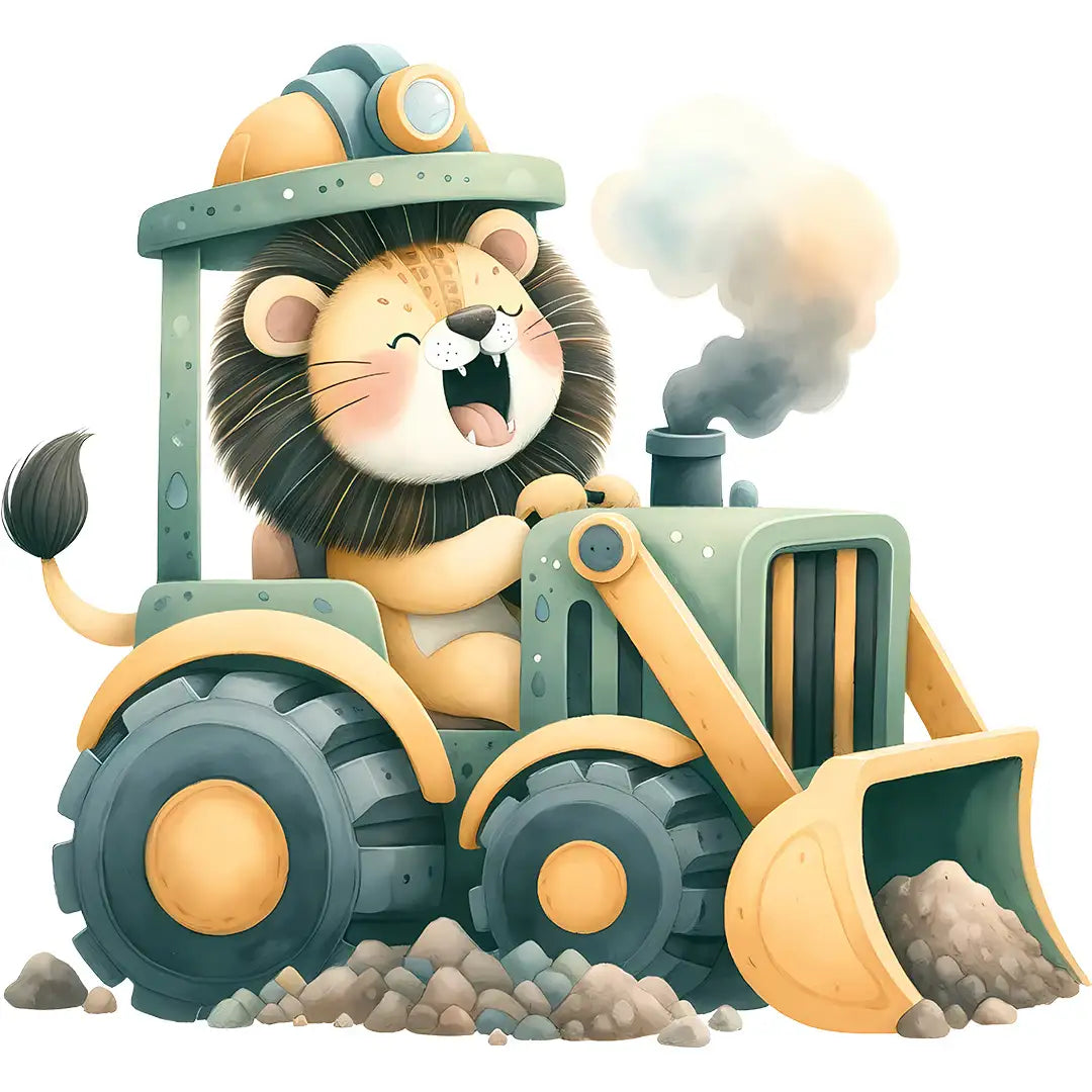 Bügelbild König der Baustelle