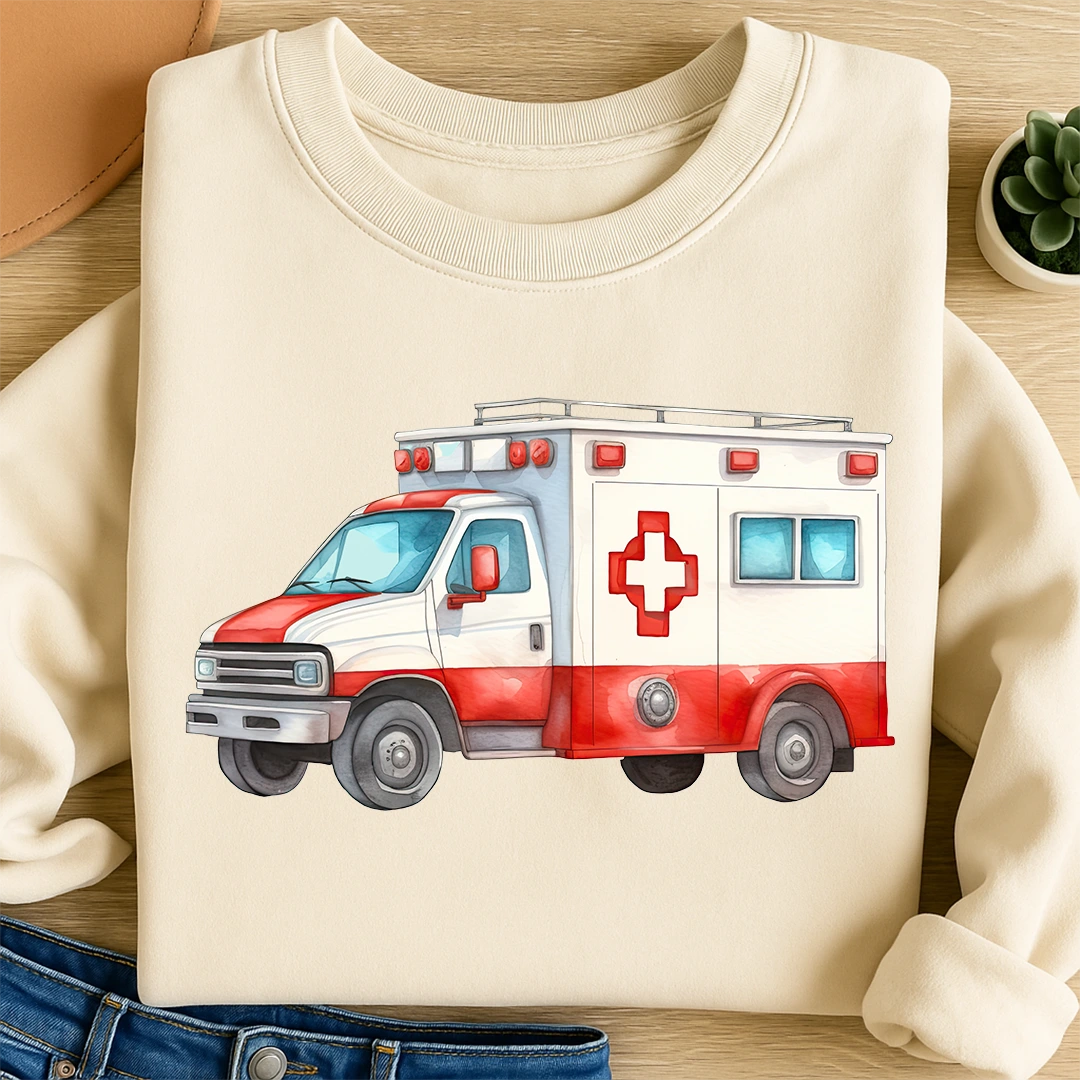 Bügelbild Krankenwagen