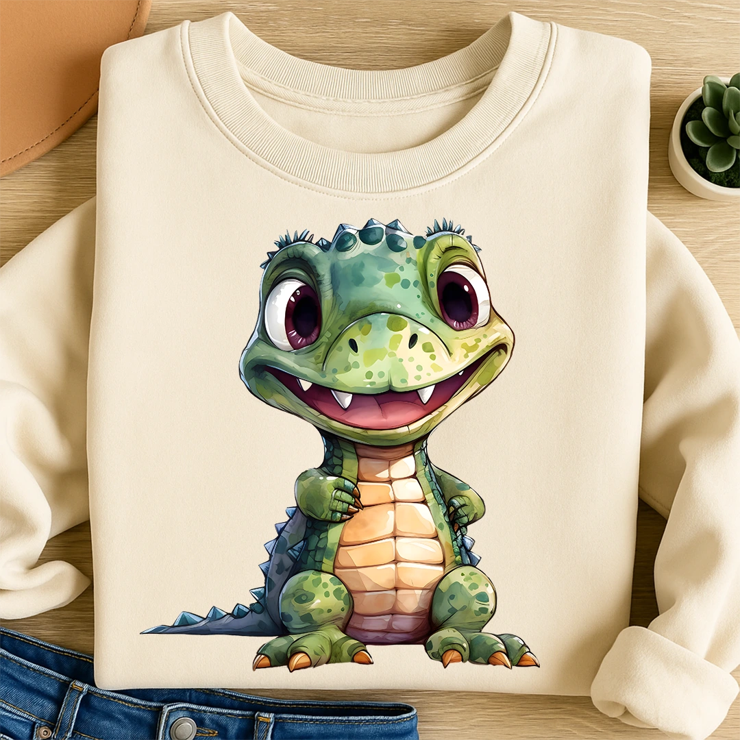 Bügelbild Krokodil Baby Kiko