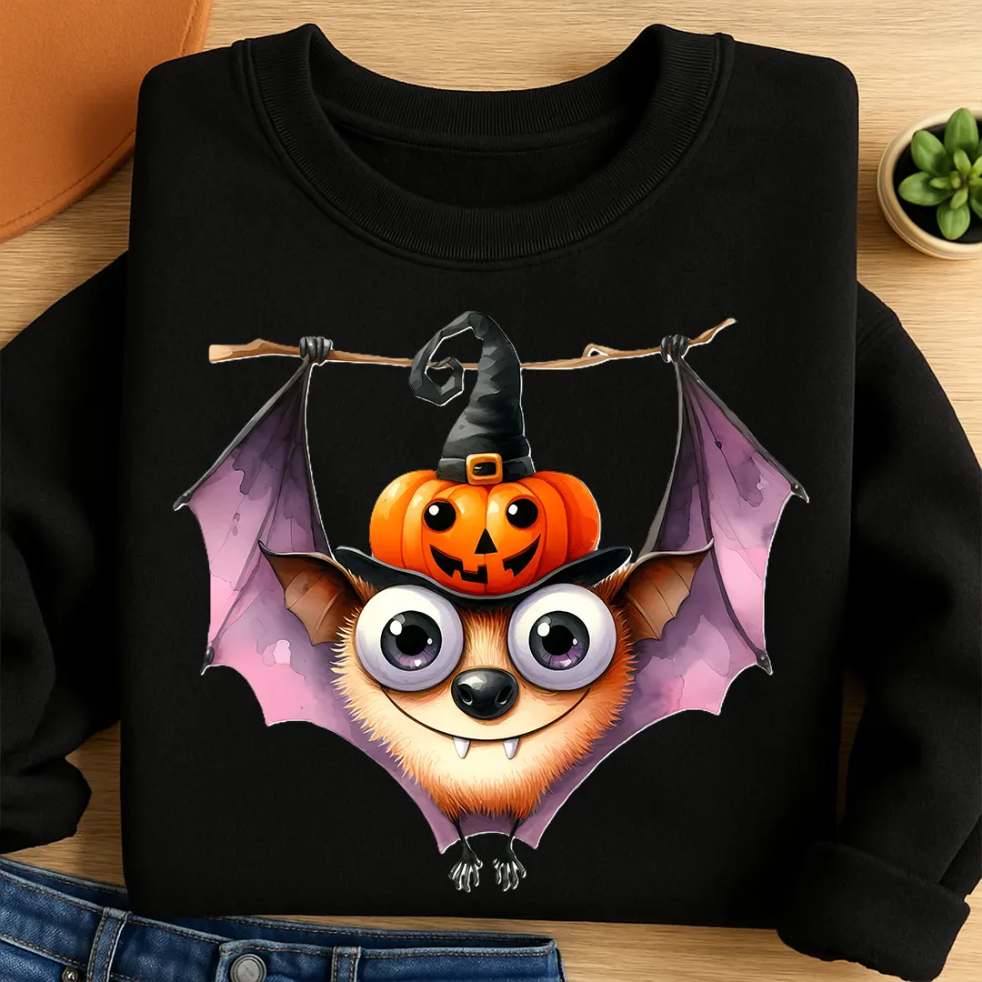 Bügelbild Kürbisbat Fledermaus