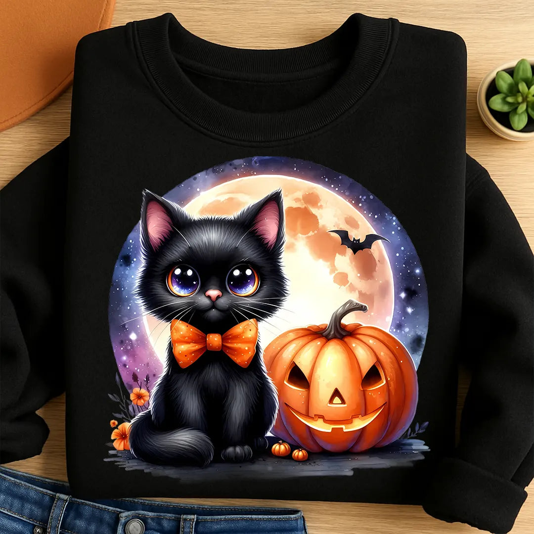 Bügelbild Kürbisschnurrer Katze