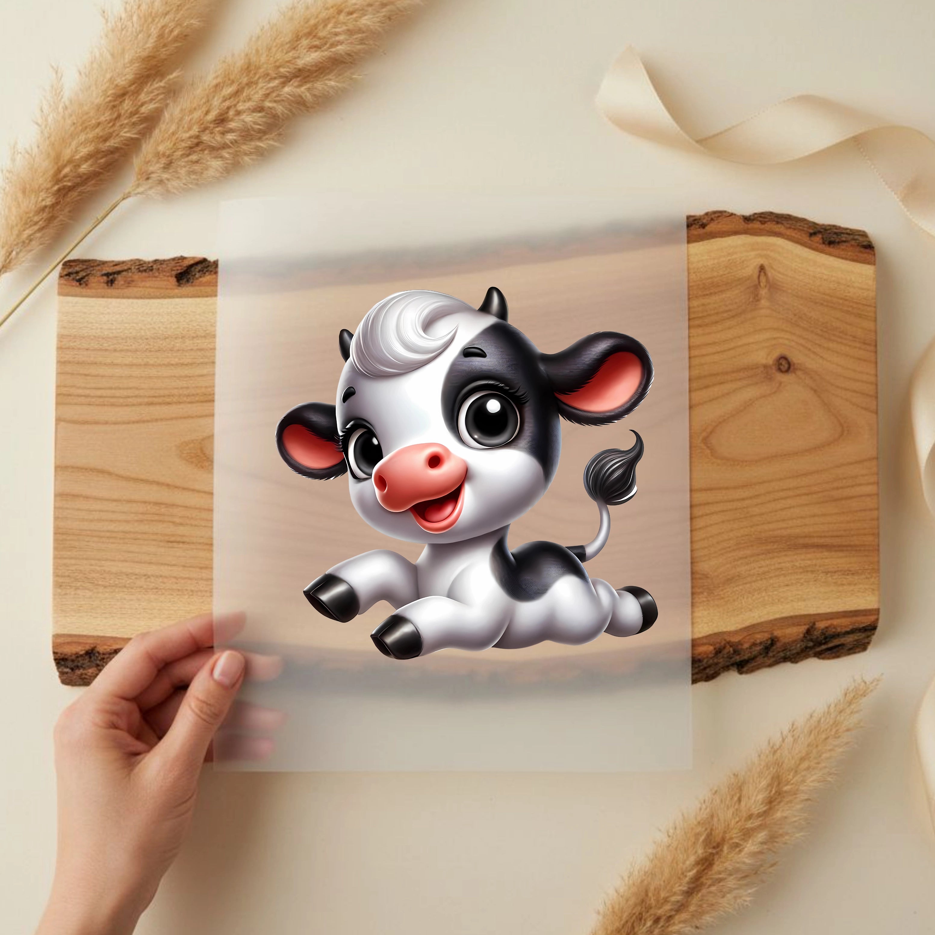 Bügelbild Kuh Babyliebling