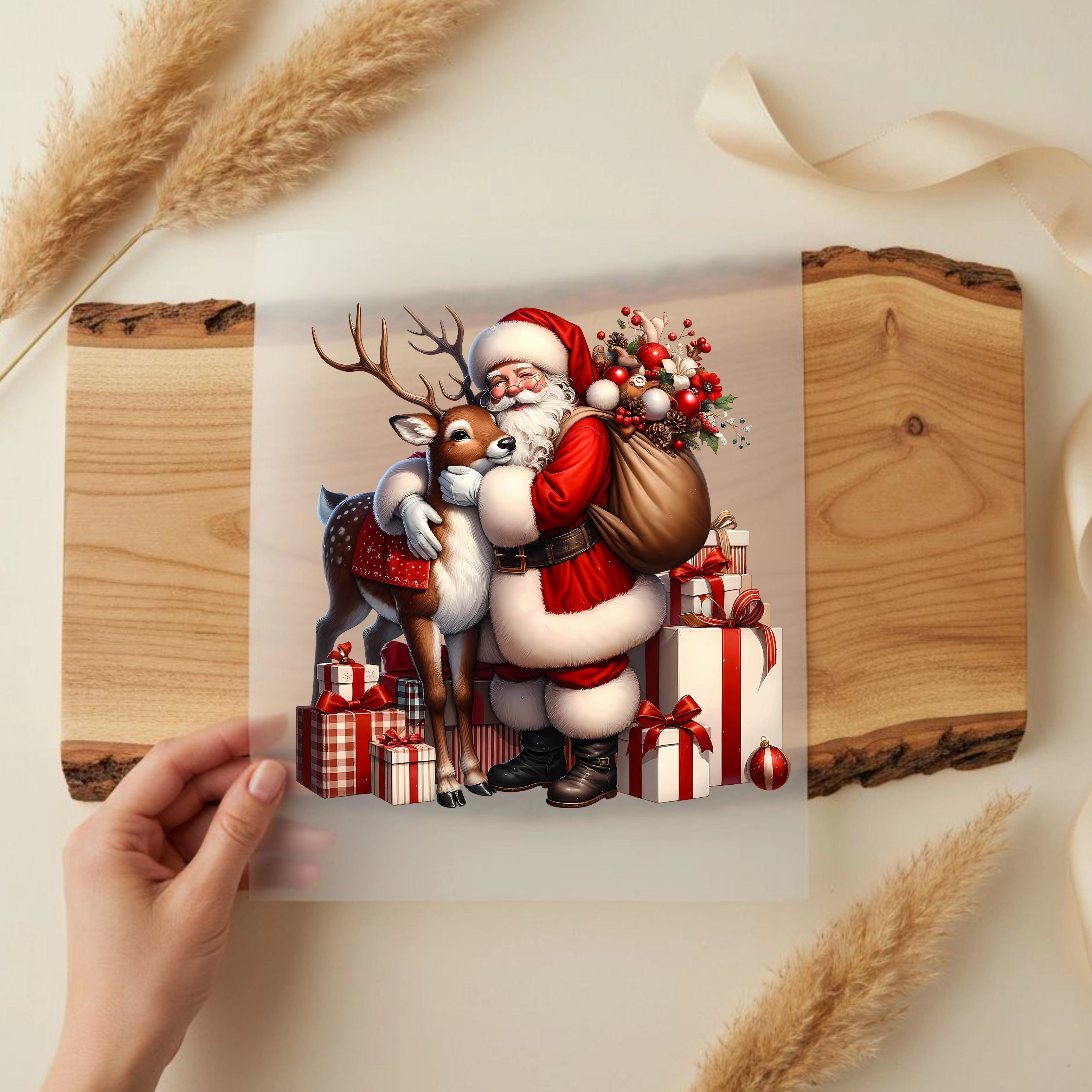 Bügelbild Kuschliger Weihnachtsmann