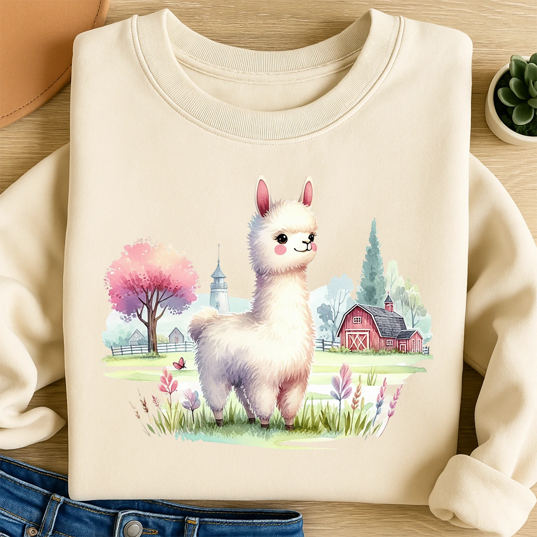 Bügelbild Lama Landliebe